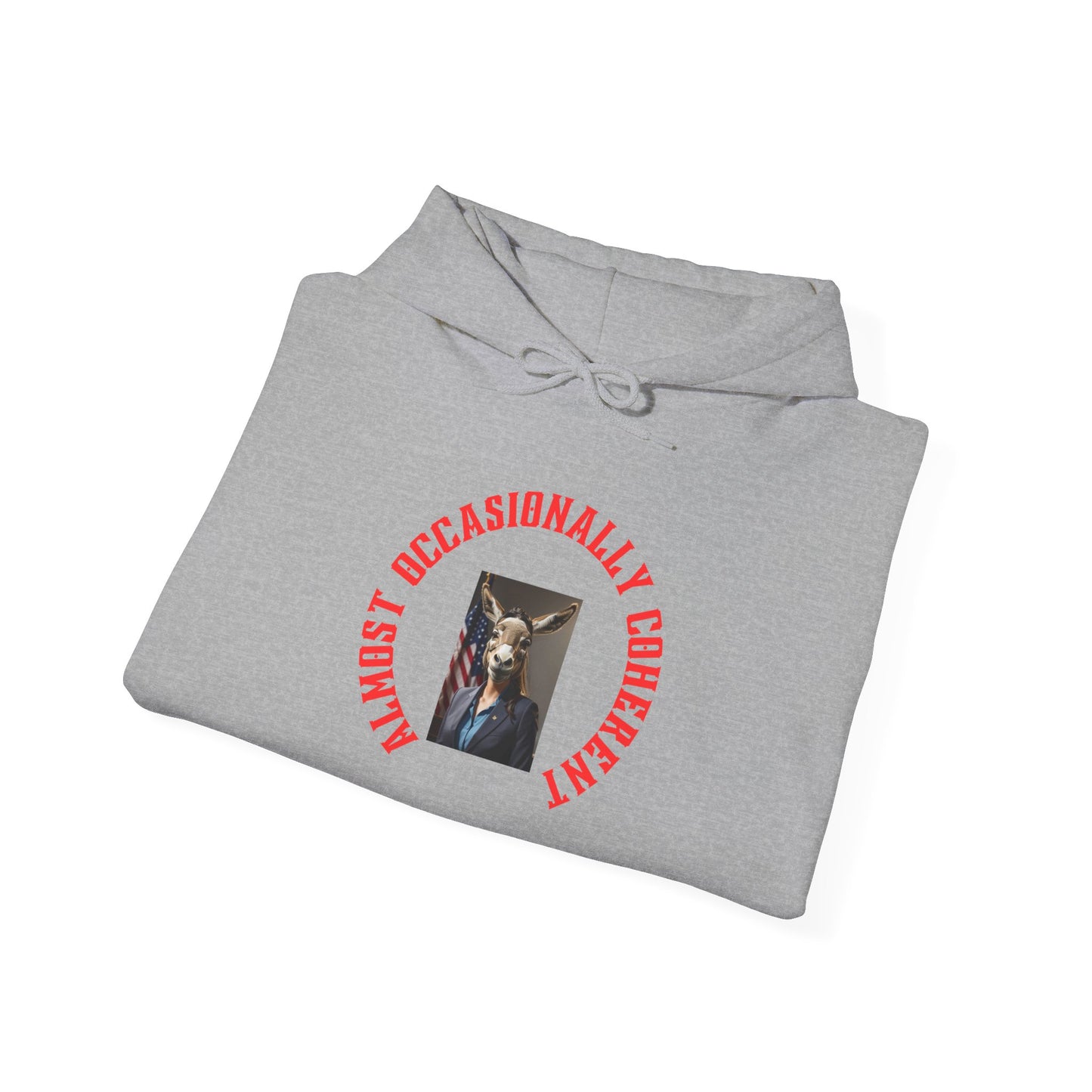 Hoodie — 'AOC' Graphic Pullover with Retro Photo