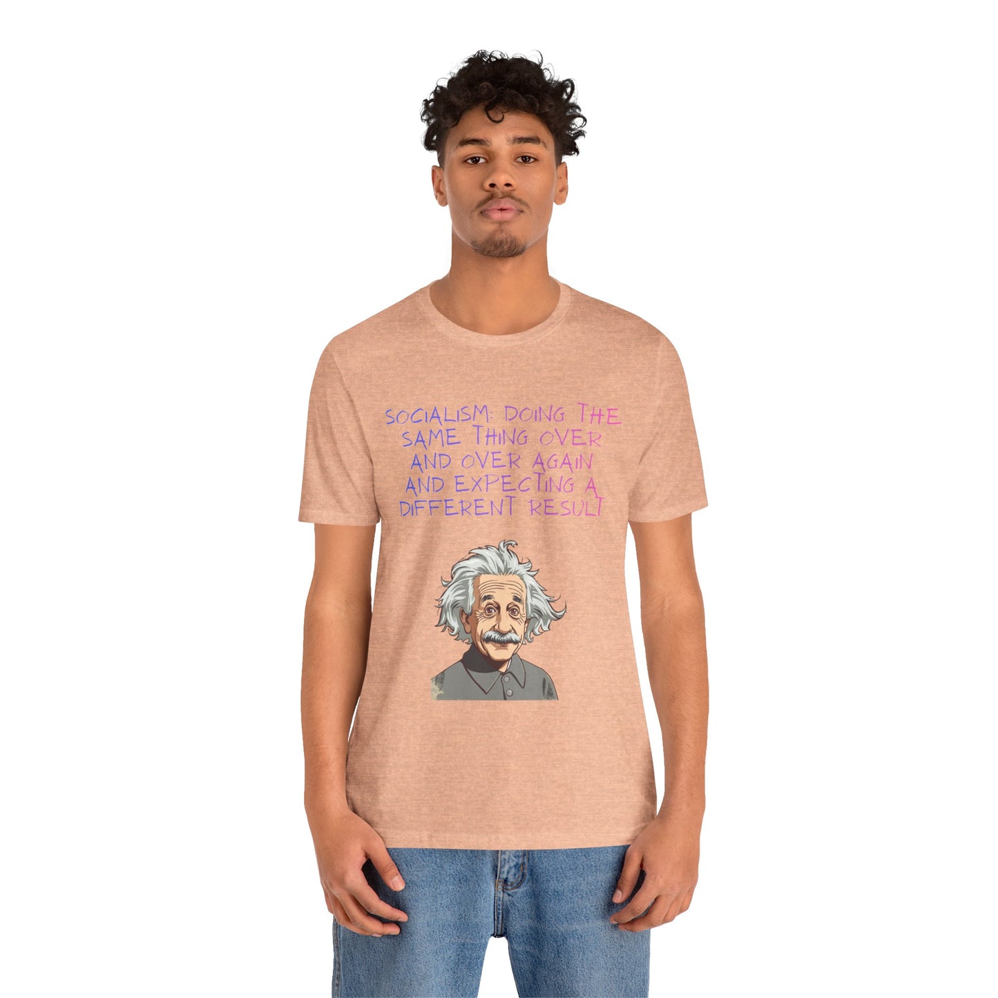 Einstein Graphic Tee — "Doing the Same Thing Over and Over" Funny Science T‑Shirt