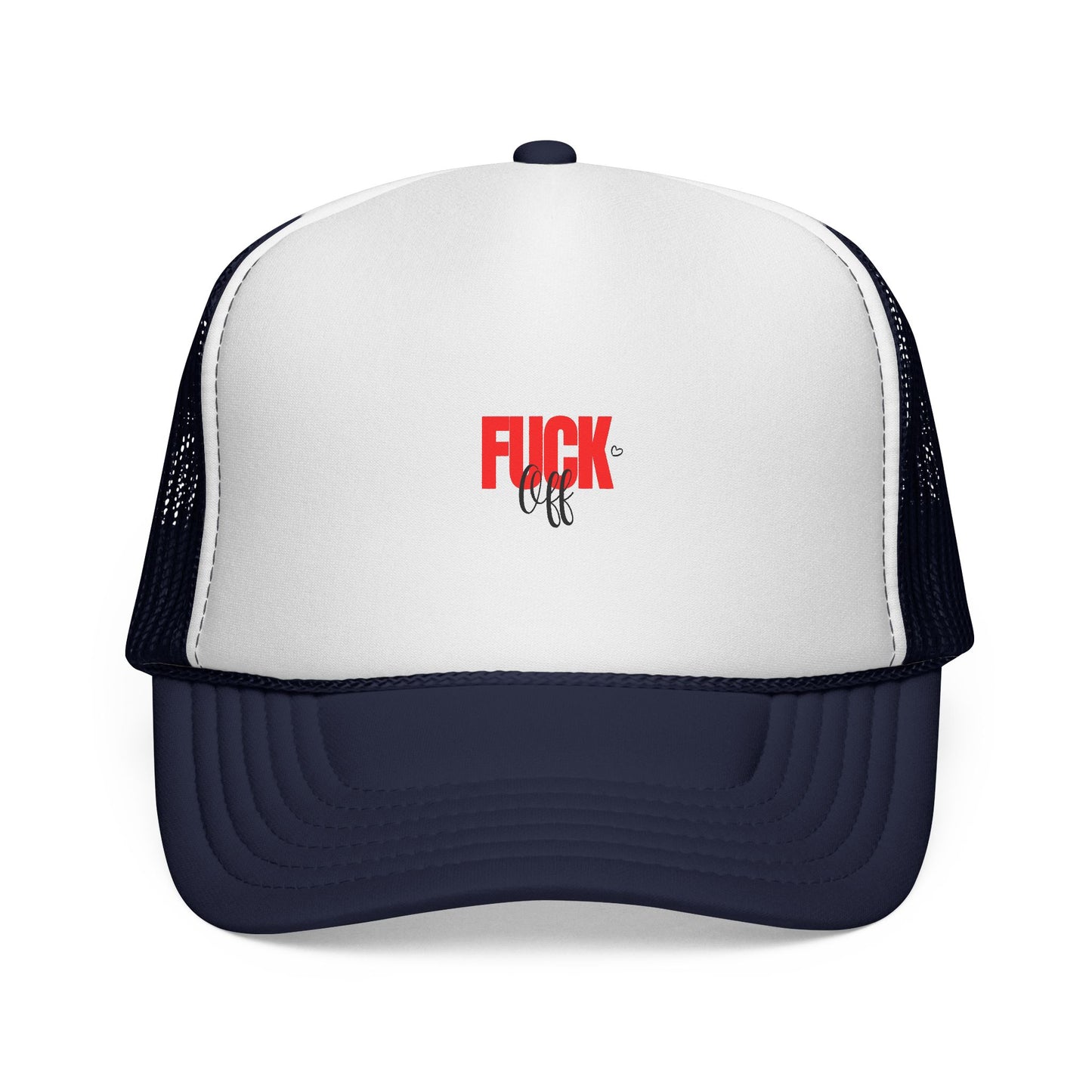 Trucker Cap — Distressed Red 'F***' Logo Mesh Hat