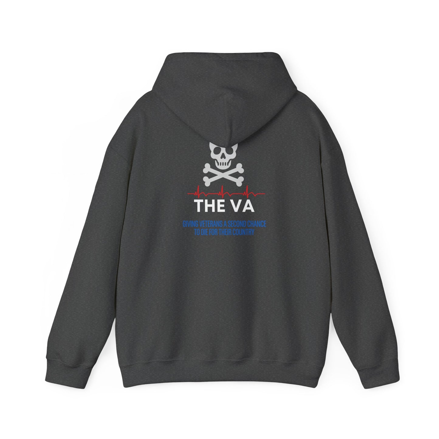 VA Hoodie - "The VA" Skull & EKG Crew Pullover for Healthcare Heroes