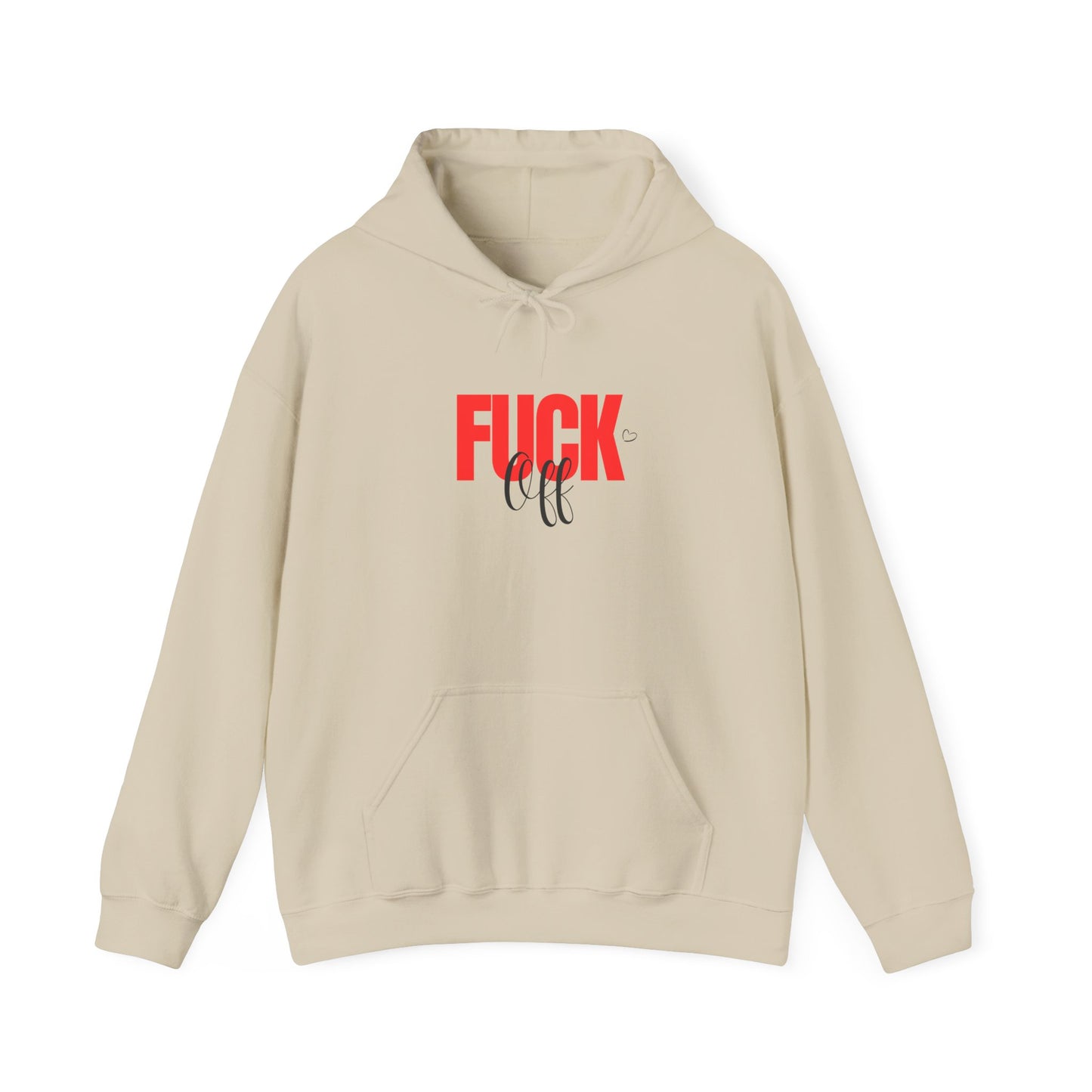 Graphic Hoodie – Bold "FUCK" Red Text Streetwear Hoodie
