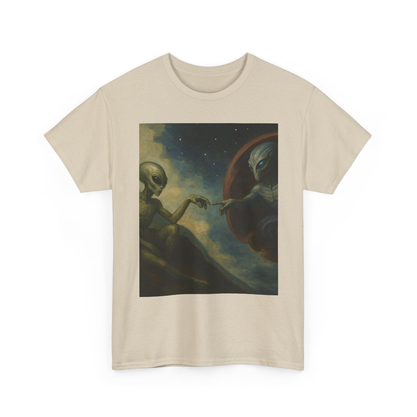 Alien Creation T-Shirt — Retro Cosmic Art Tee