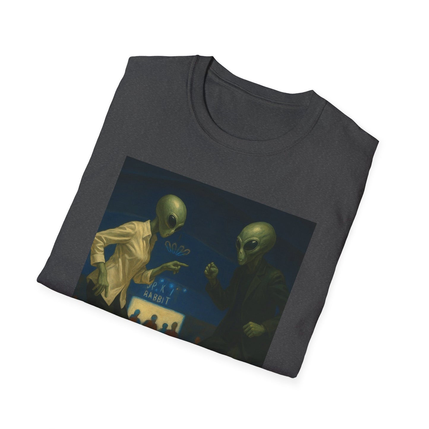 Alien Pulp Fiction T-Shirt — Retro Extraterrestrial Illustration Tee