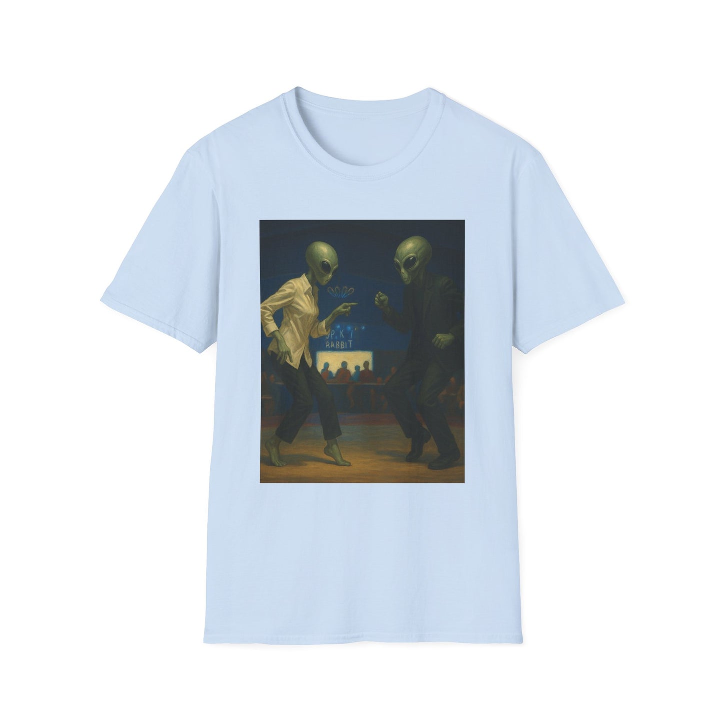 Alien Pulp Fiction T-Shirt — Retro Extraterrestrial Illustration Tee