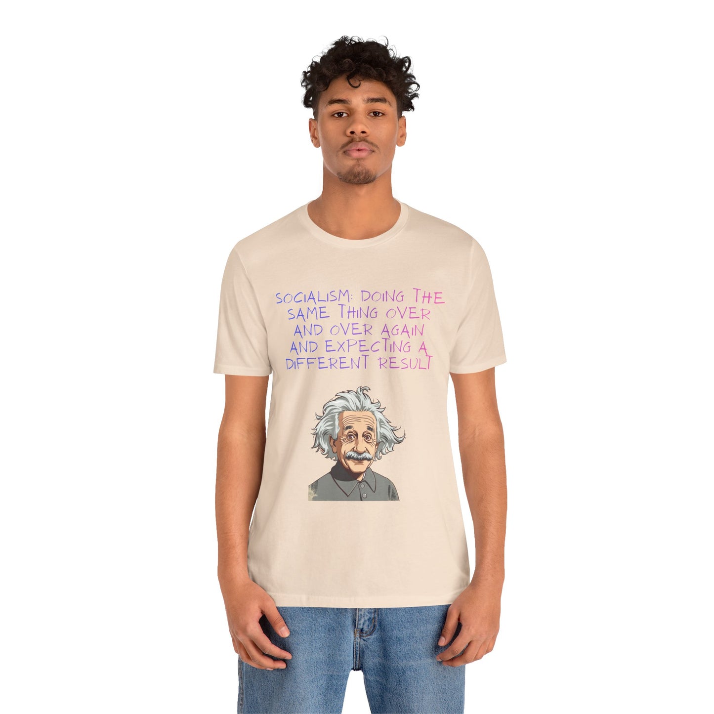 Einstein Graphic Tee — "Doing the Same Thing Over and Over" Funny Science T‑Shirt