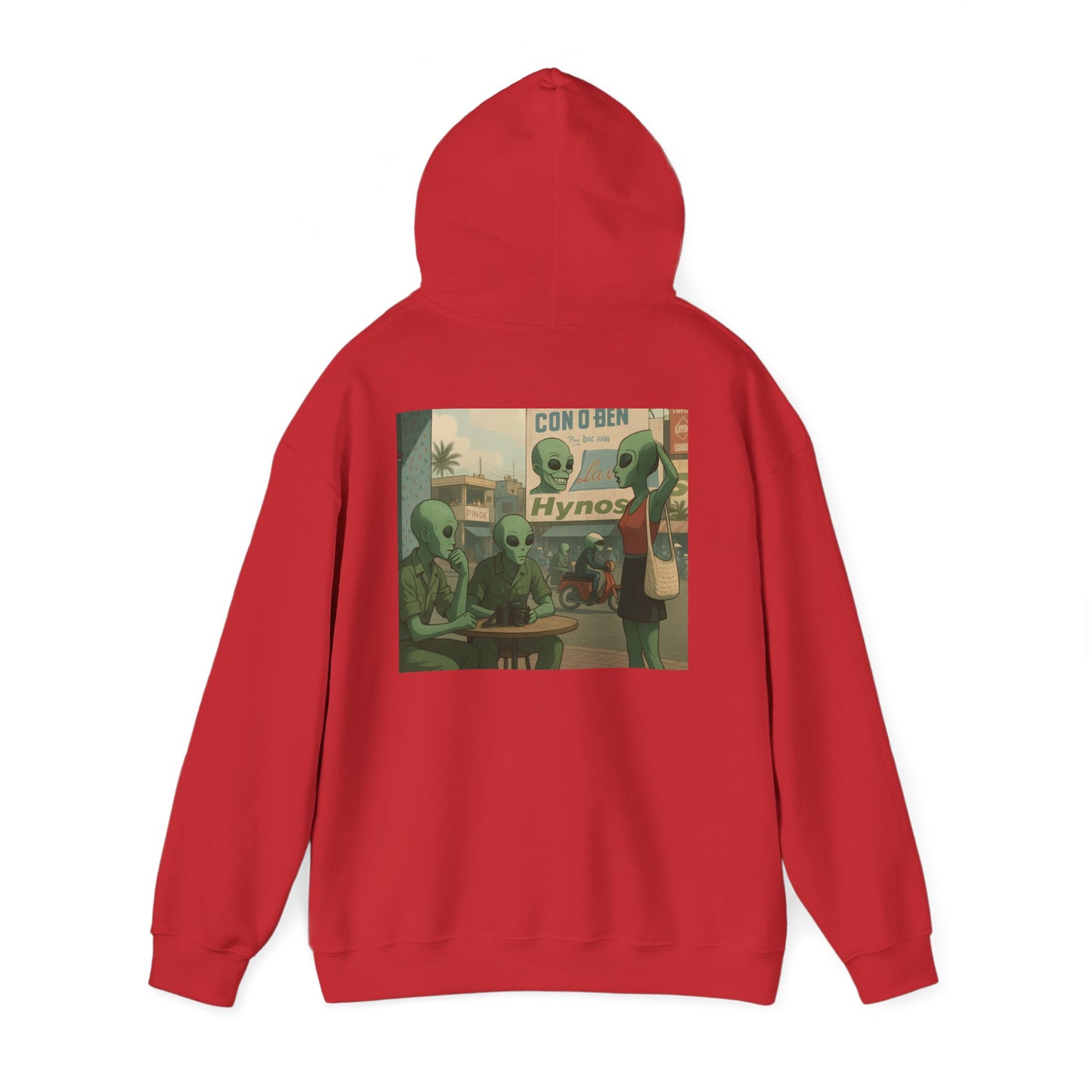 Alien Full Metal Jacket Hoodie – Retro Cartoon Extraterrestrial Scene Sweatshirt