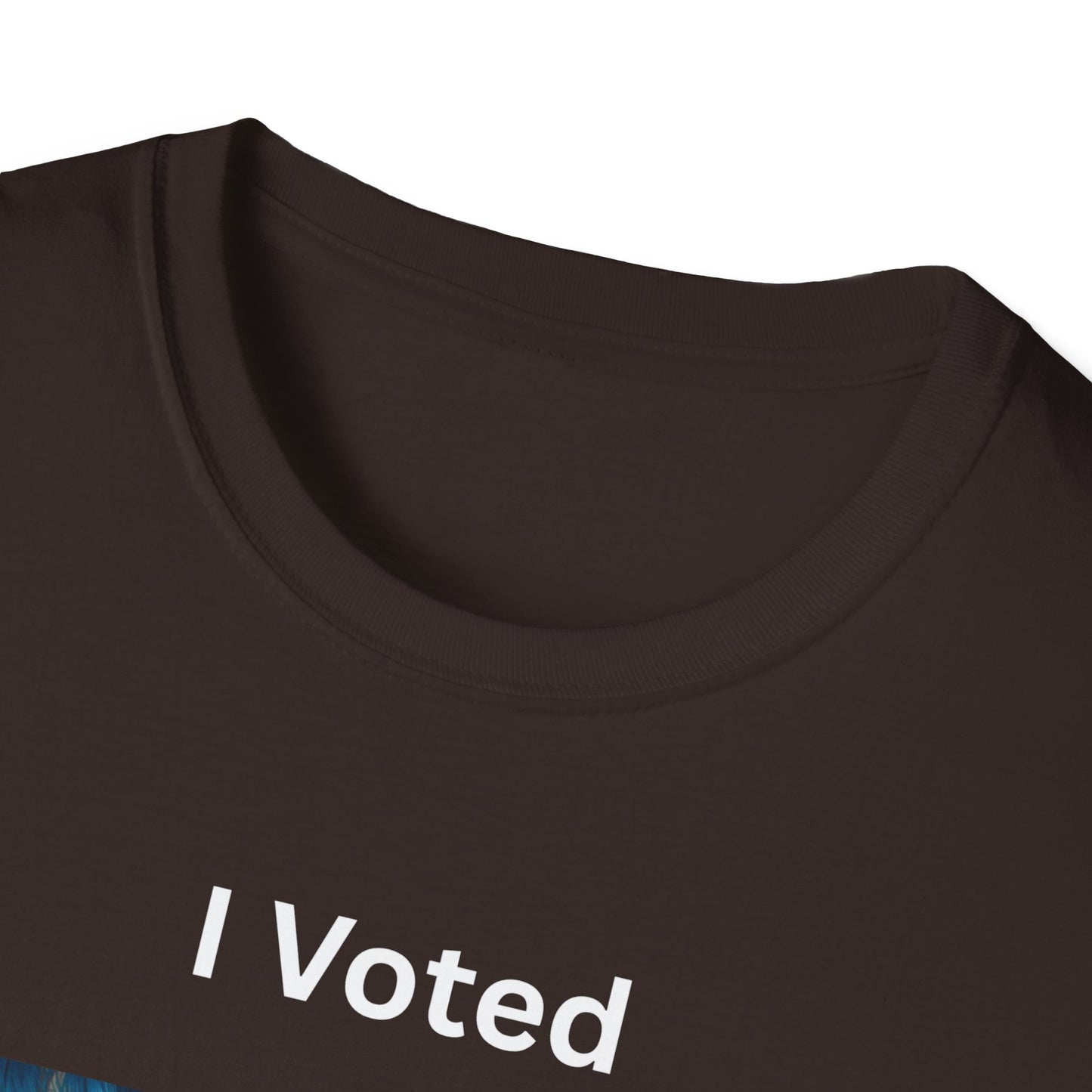 I Voted For This Graphic T-Shirt — Blue Hair Portrait Collage Tee