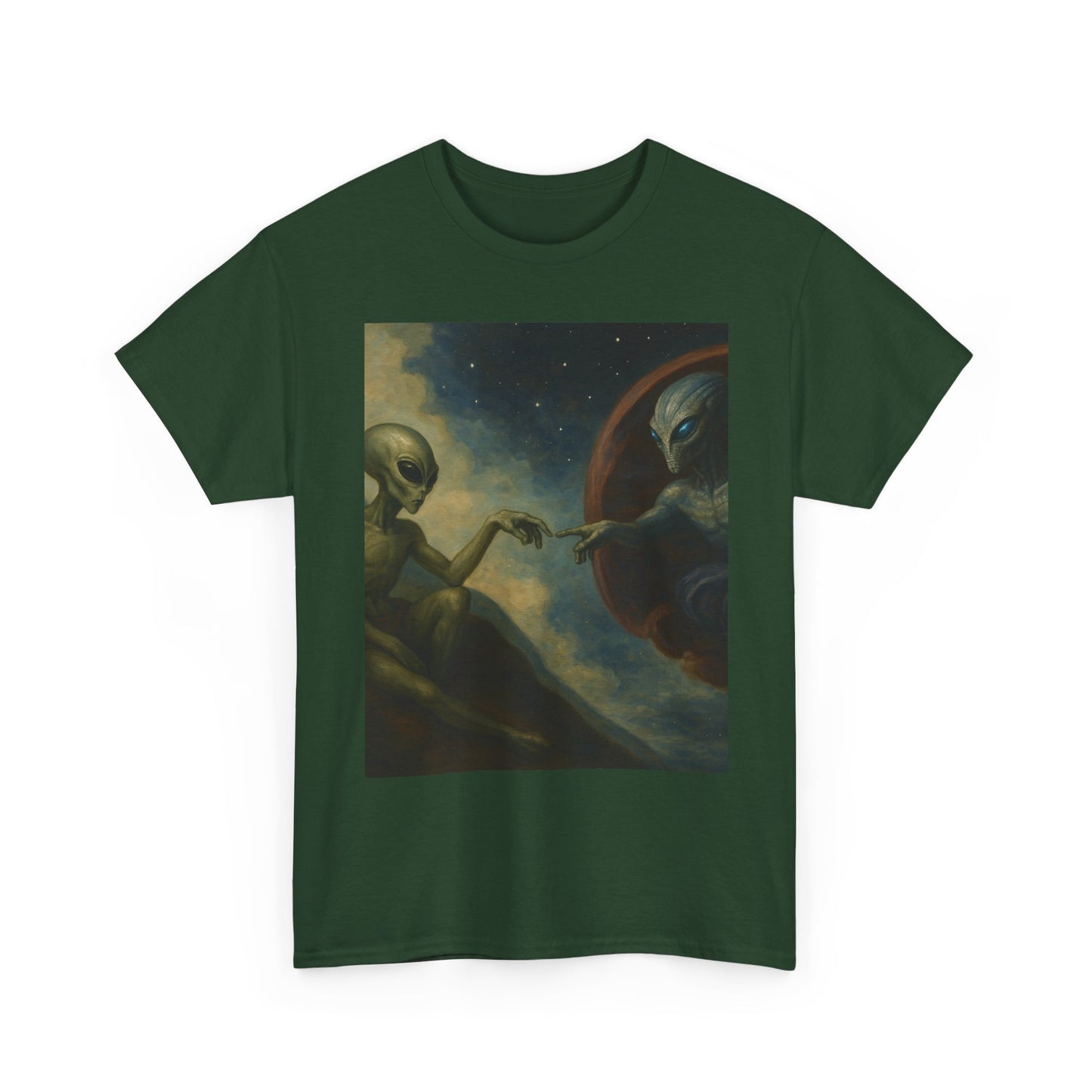 Alien Creation T-Shirt — Retro Cosmic Art Tee