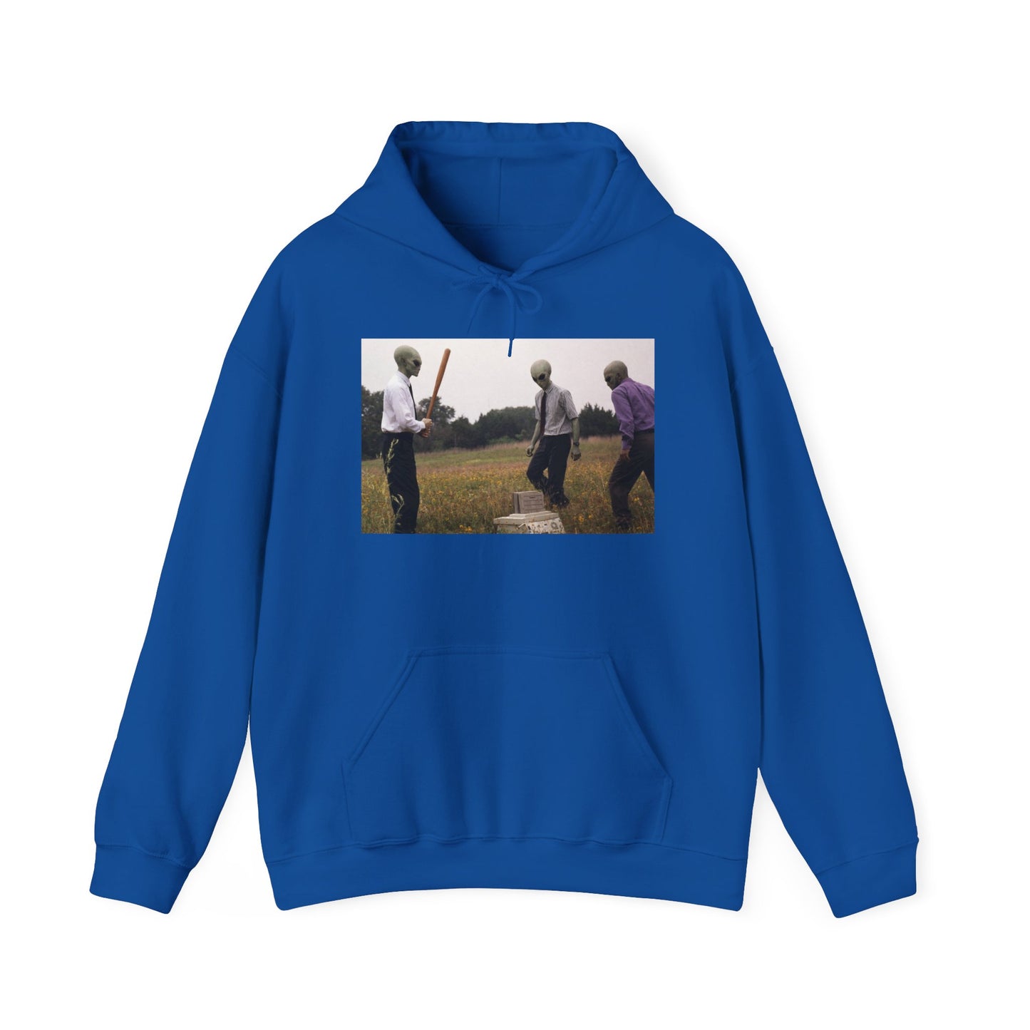Hoodie — Vintage Field Photo Crew Baseball Bat Retro Graphic Hoodie