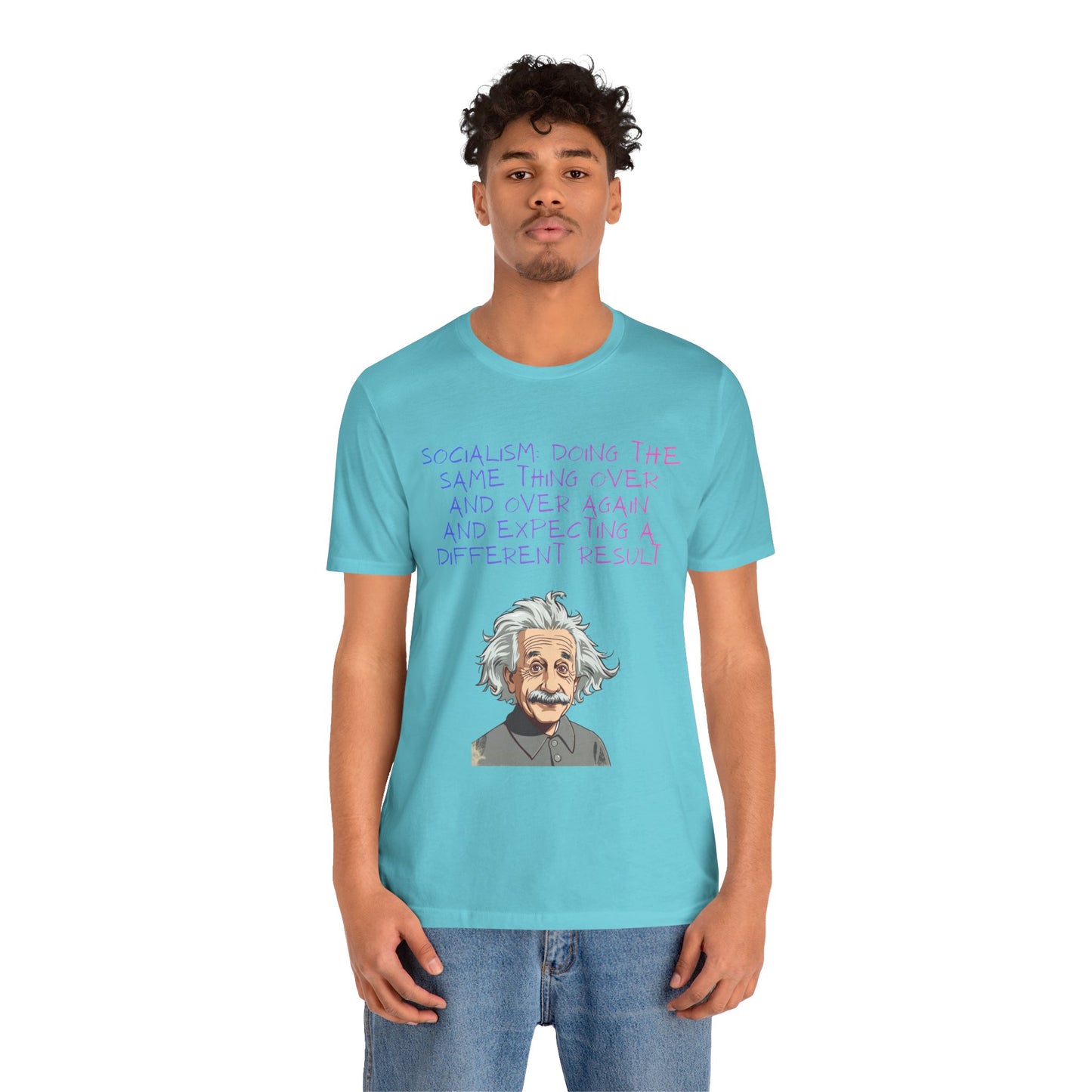 Einstein Graphic Tee — "Doing the Same Thing Over and Over" Funny Science T‑Shirt