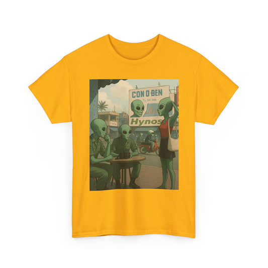 Alien FMJ Graphic Tee — "Con & Ben Hypnos" Retro Sci‑Fi T-Shirt