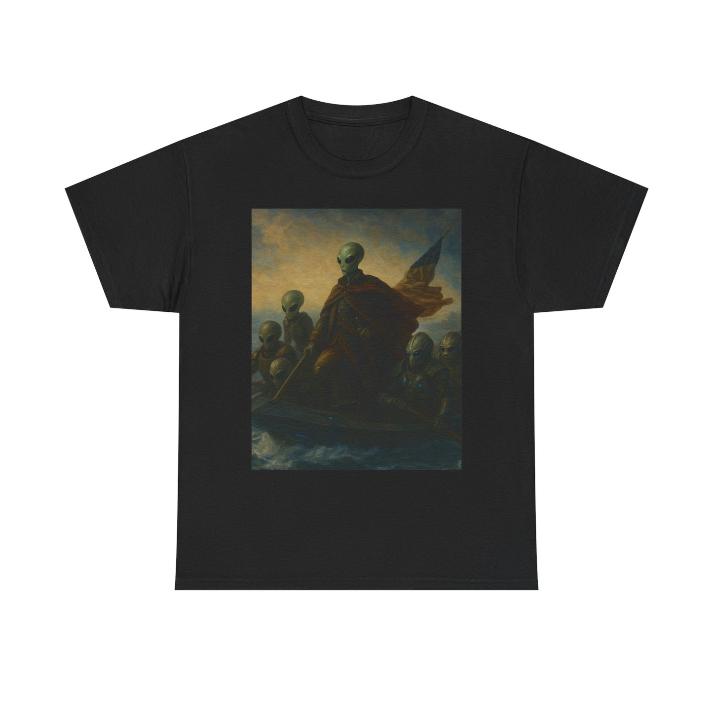 Vintage Washington Crossing Tee — Revolutionary War Painting Graphic T‑Shirt