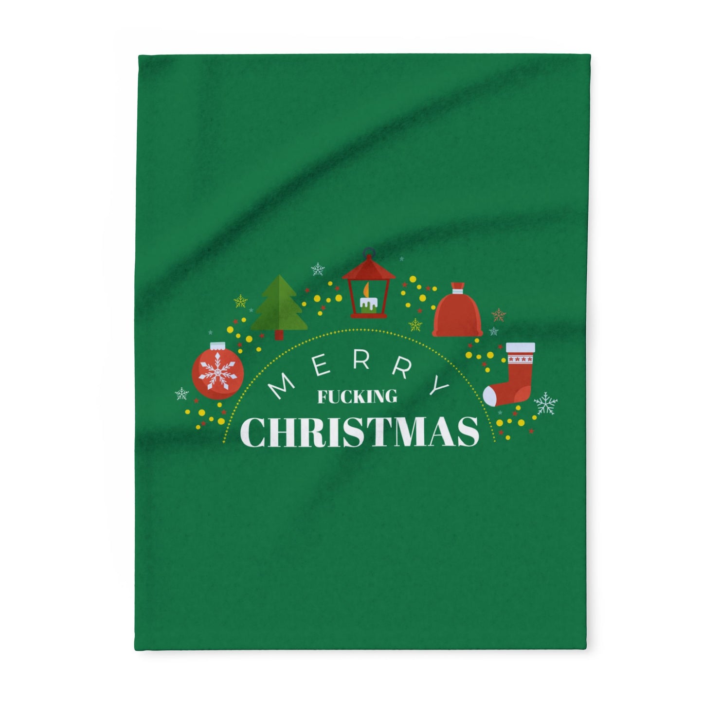 Christmas Fleece Blanket — "Merry F***ing Christmas" Holiday Throw