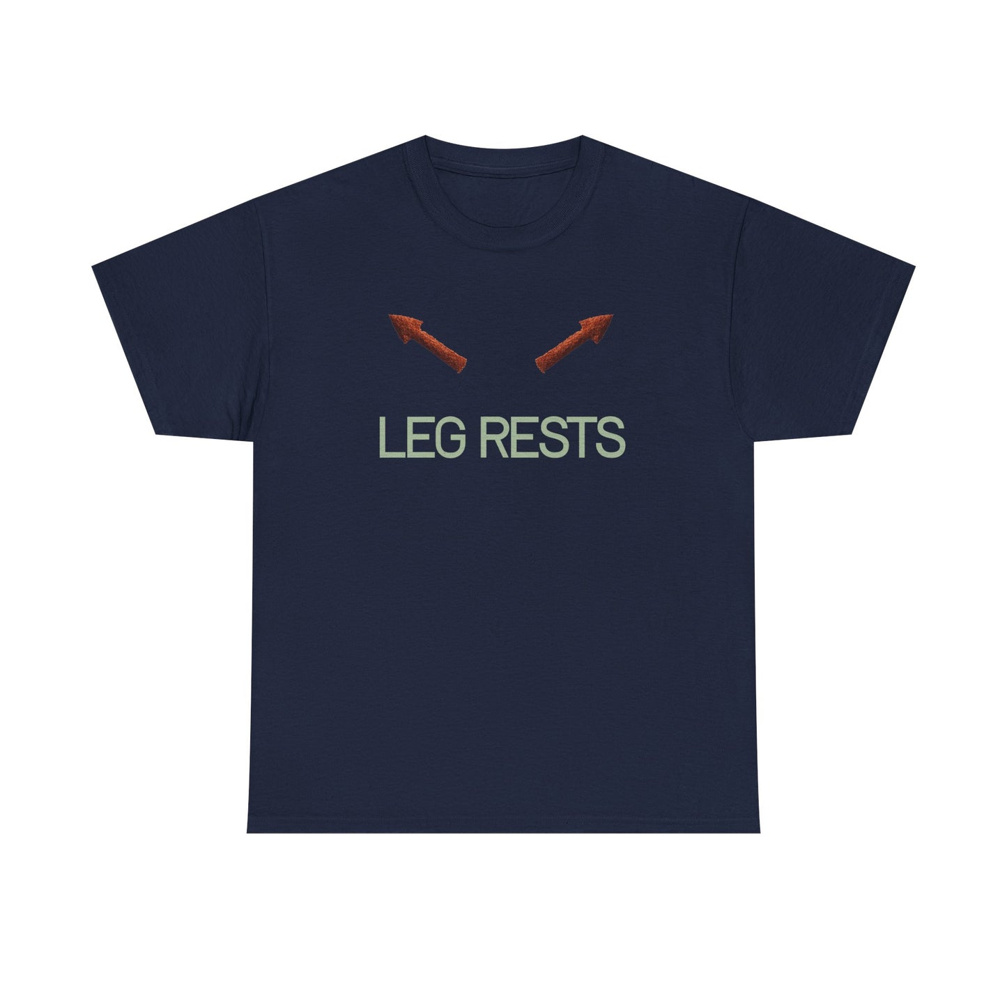 Leg Rests T‑Shirt — Funny Directional Arrow Tee