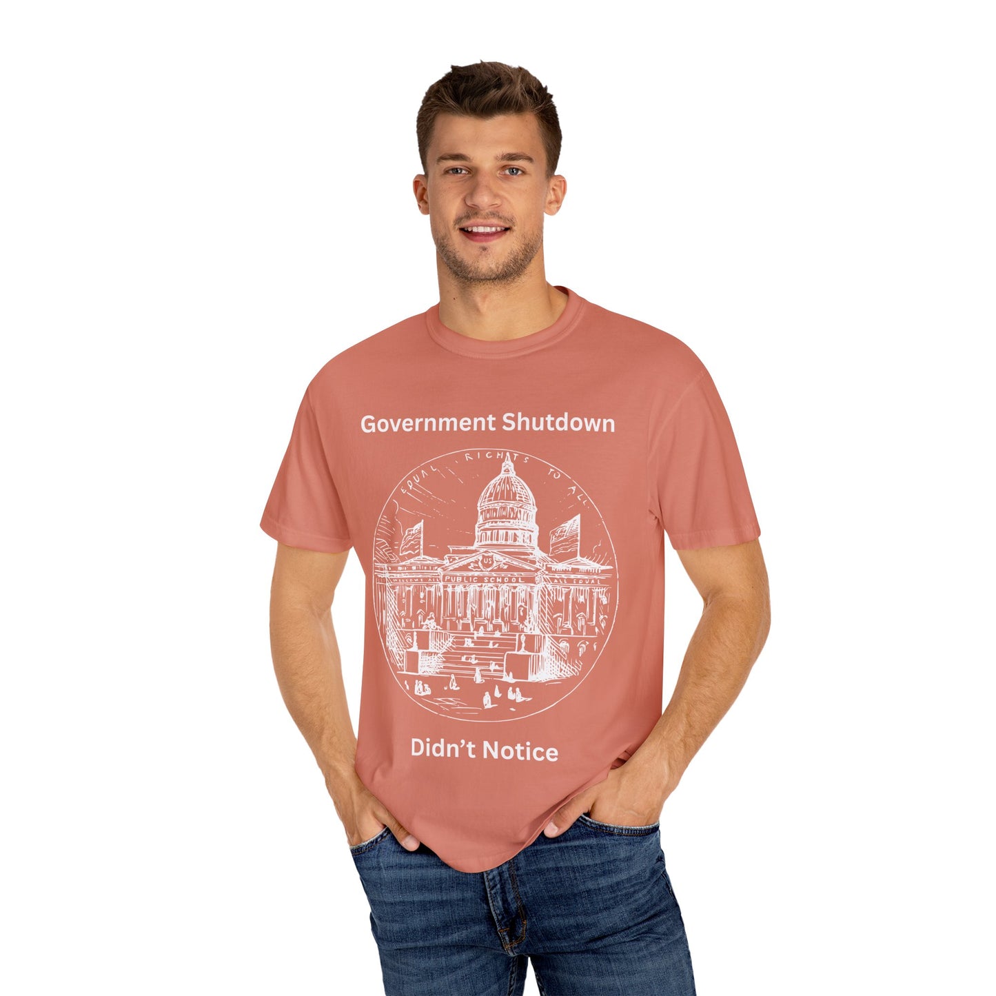 Government Shutdown Didn’t Notice T-Shirt — Capitol Sketch Political Tee
