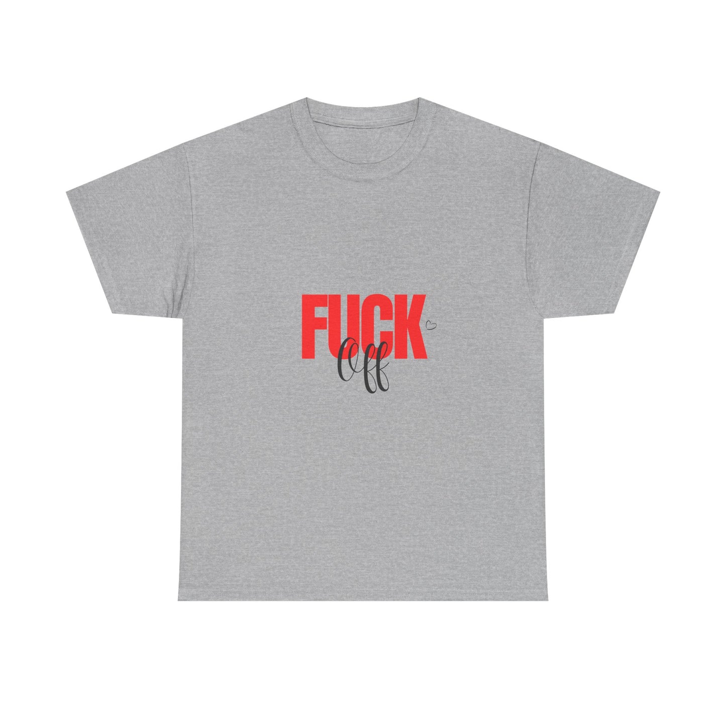 Graphic Tee — Bold 'FUCK' Red Block Letter Tee with Script Accent