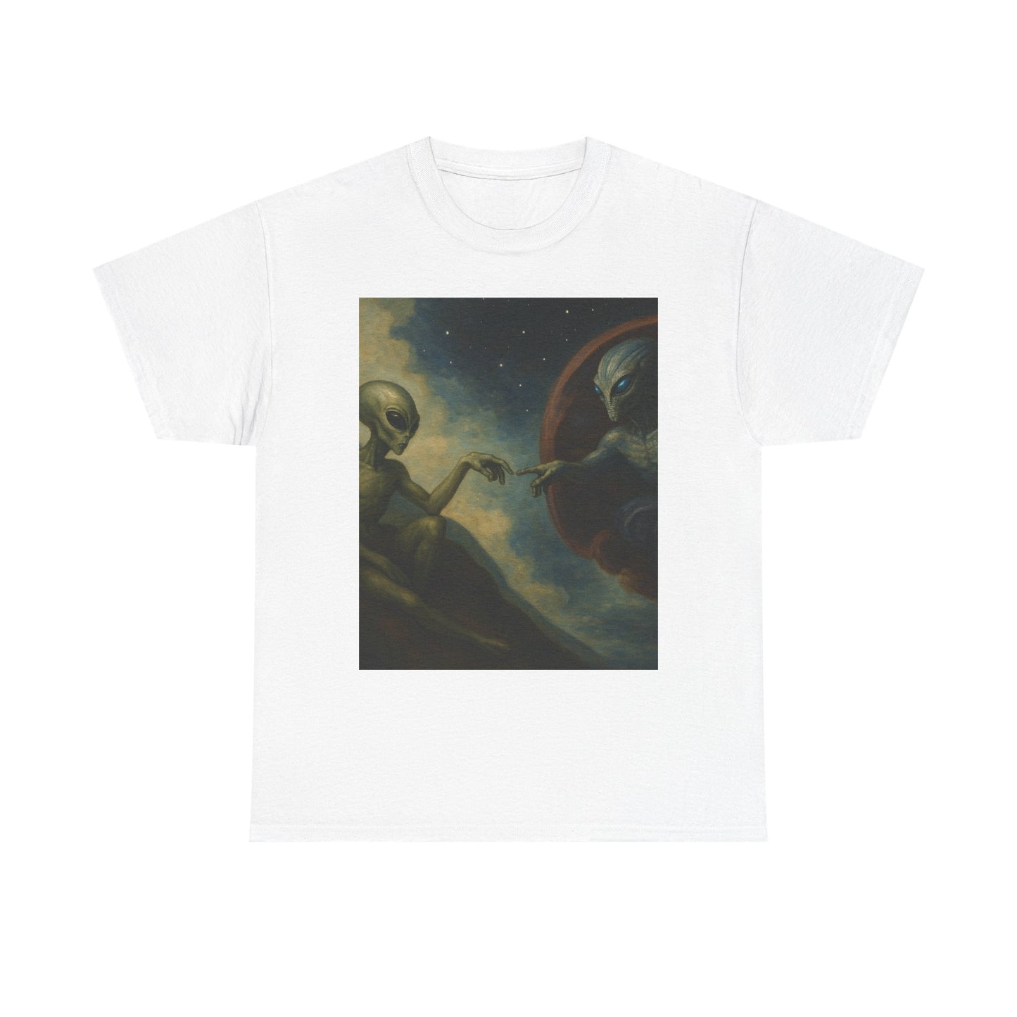 Alien Creation T-Shirt — Retro Cosmic Art Tee
