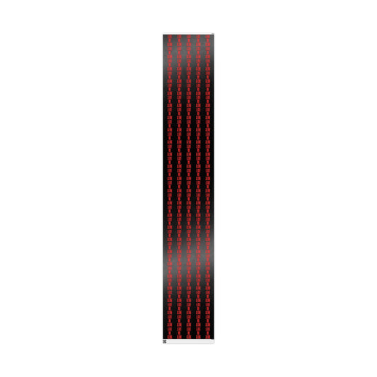 Wrapping Paper Roll — Black with Red Barcode Stripe Pattern, Modern Gift Wrap for Birthdays & Holidays