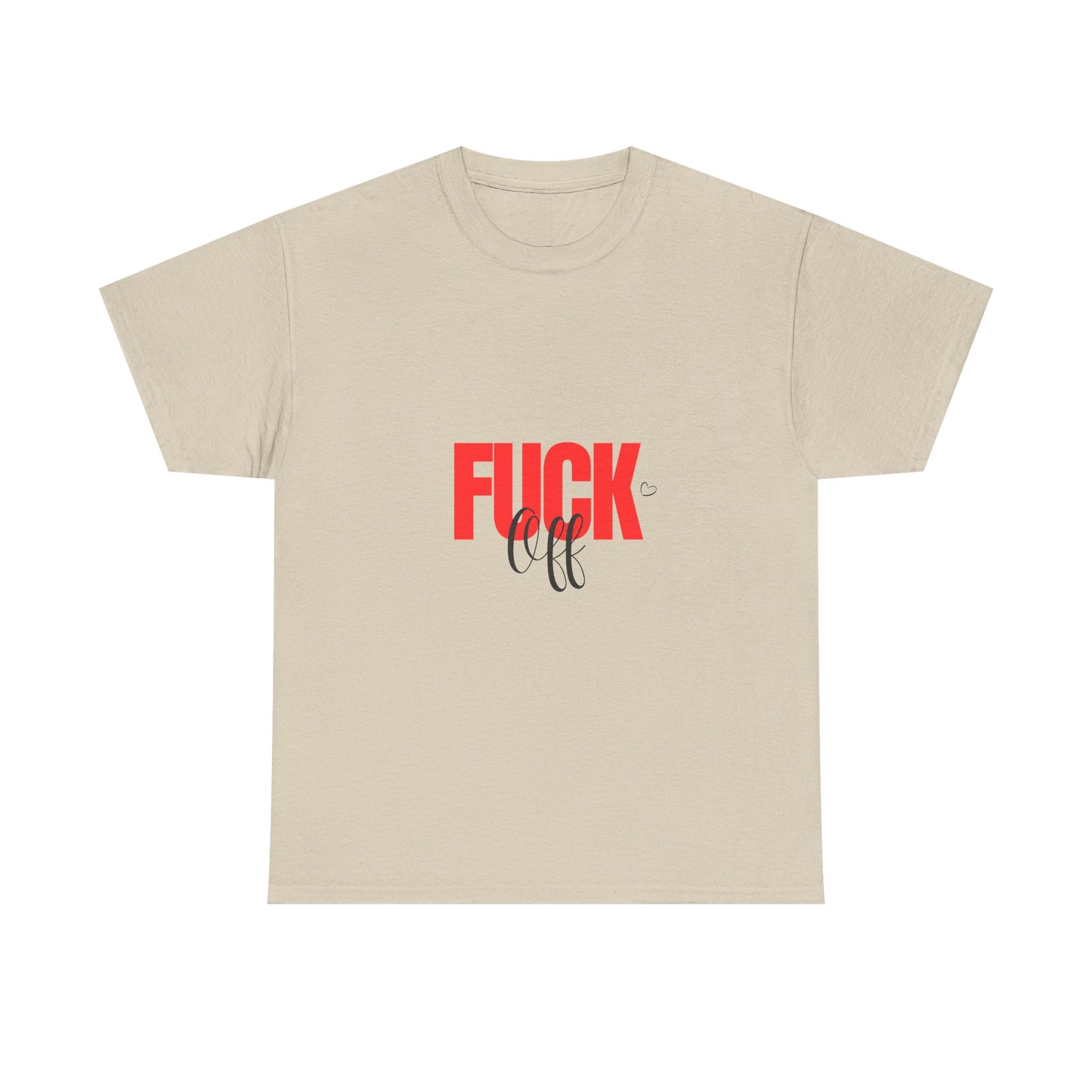 Graphic Tee — Bold 'FUCK' Red Block Letter Tee with Script Accent