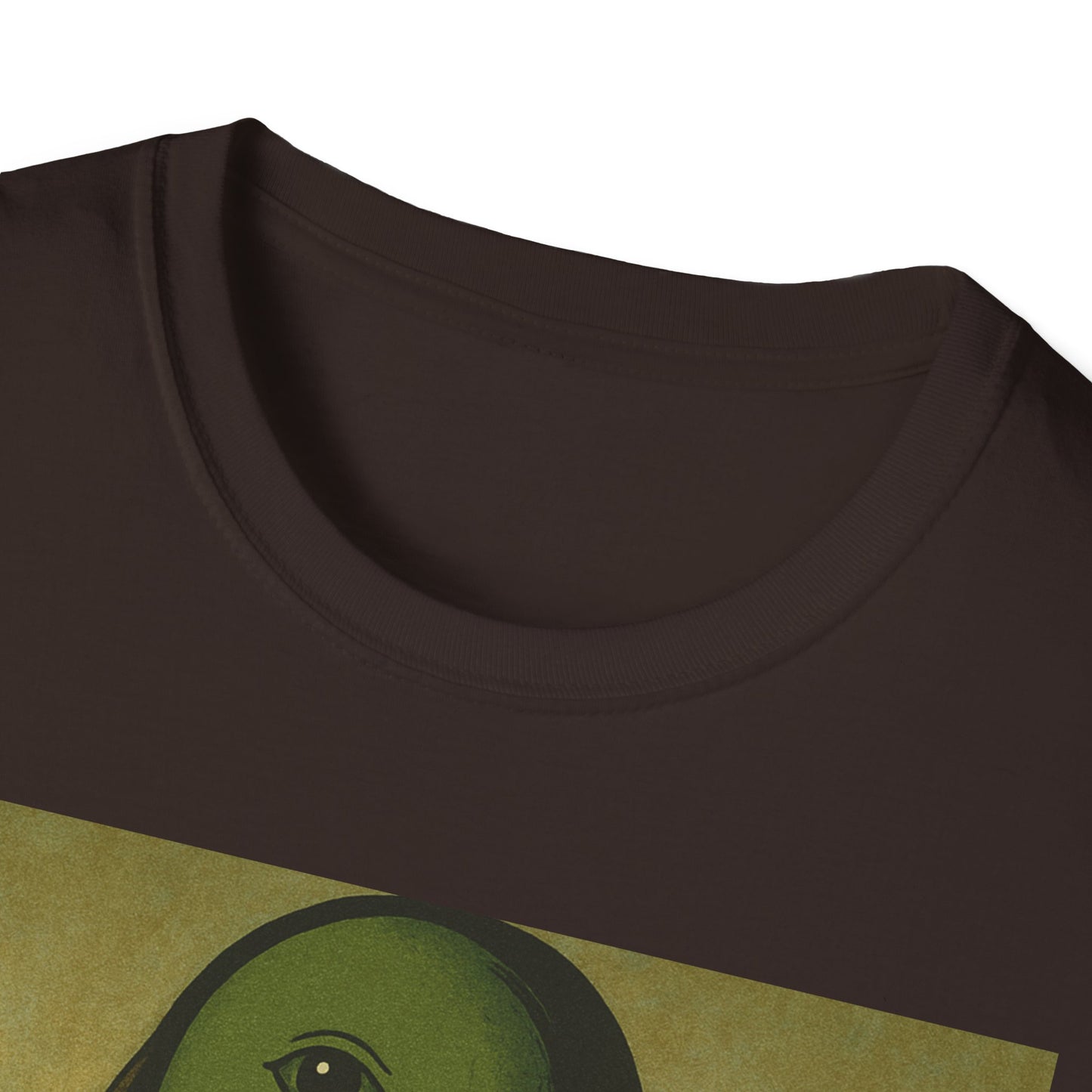 Alien Mona Lisa T-Shirt — Retro Green UFO Art Tee