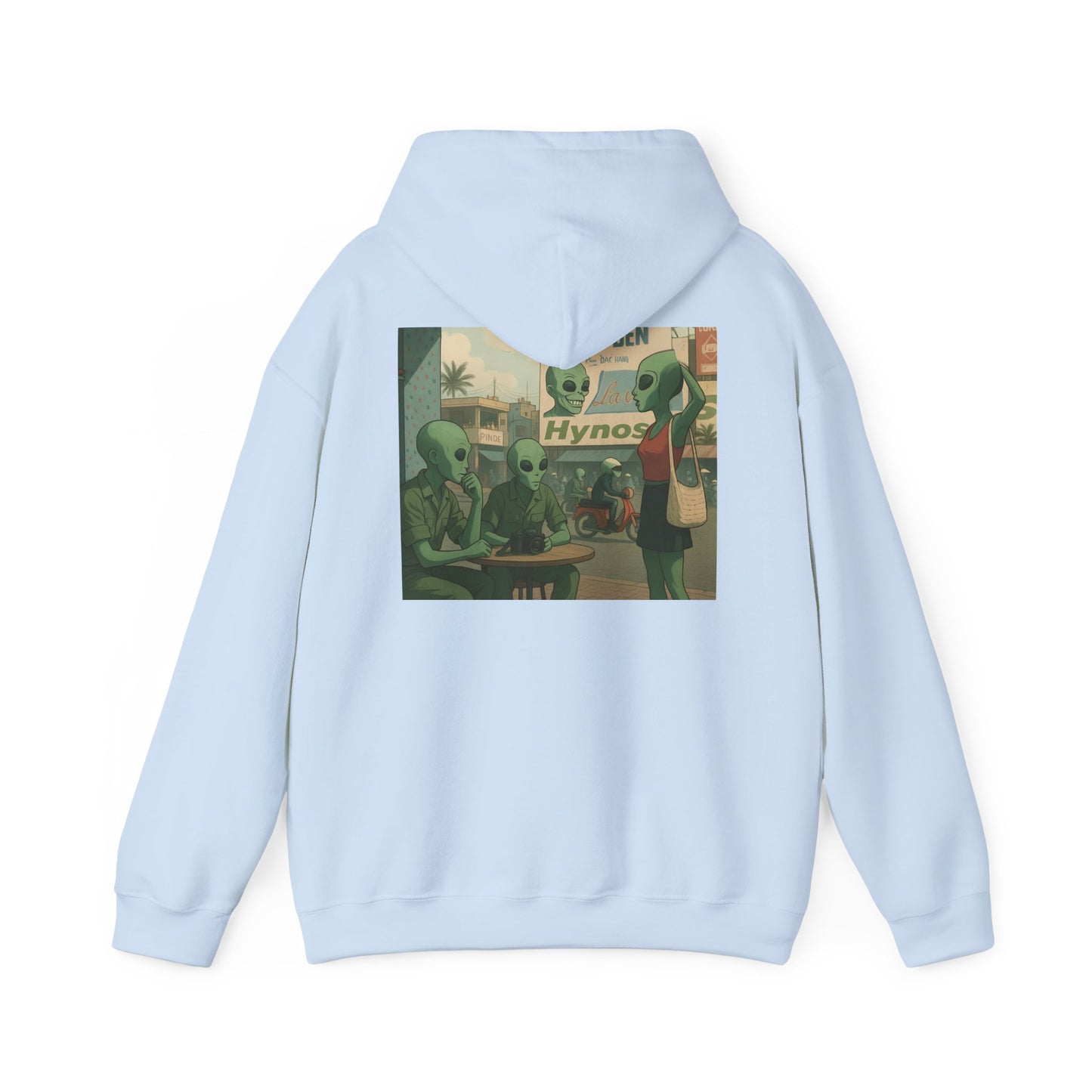 Alien Full Metal Jacket Hoodie – Retro Cartoon Extraterrestrial Scene Sweatshirt