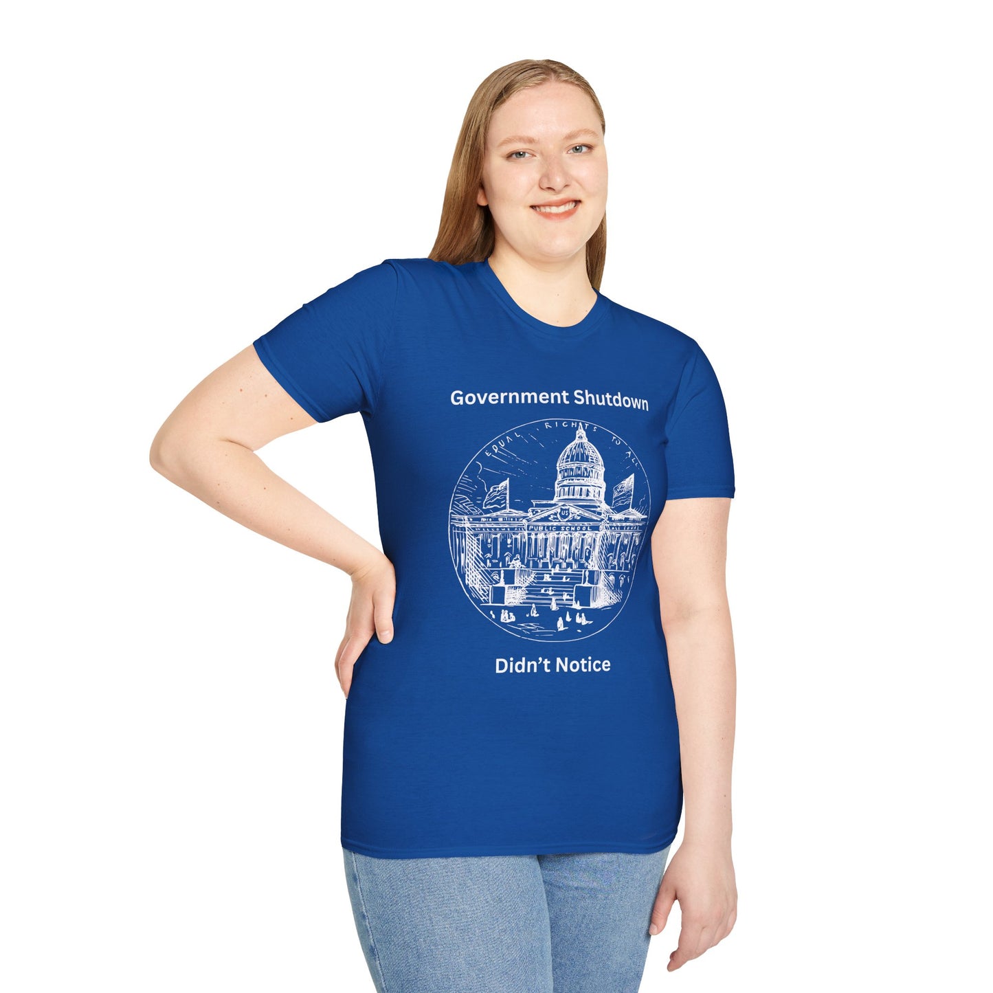 Government Shutdown Didn't Notice T-Shirt — Capitol Graphic Political Humor Tee