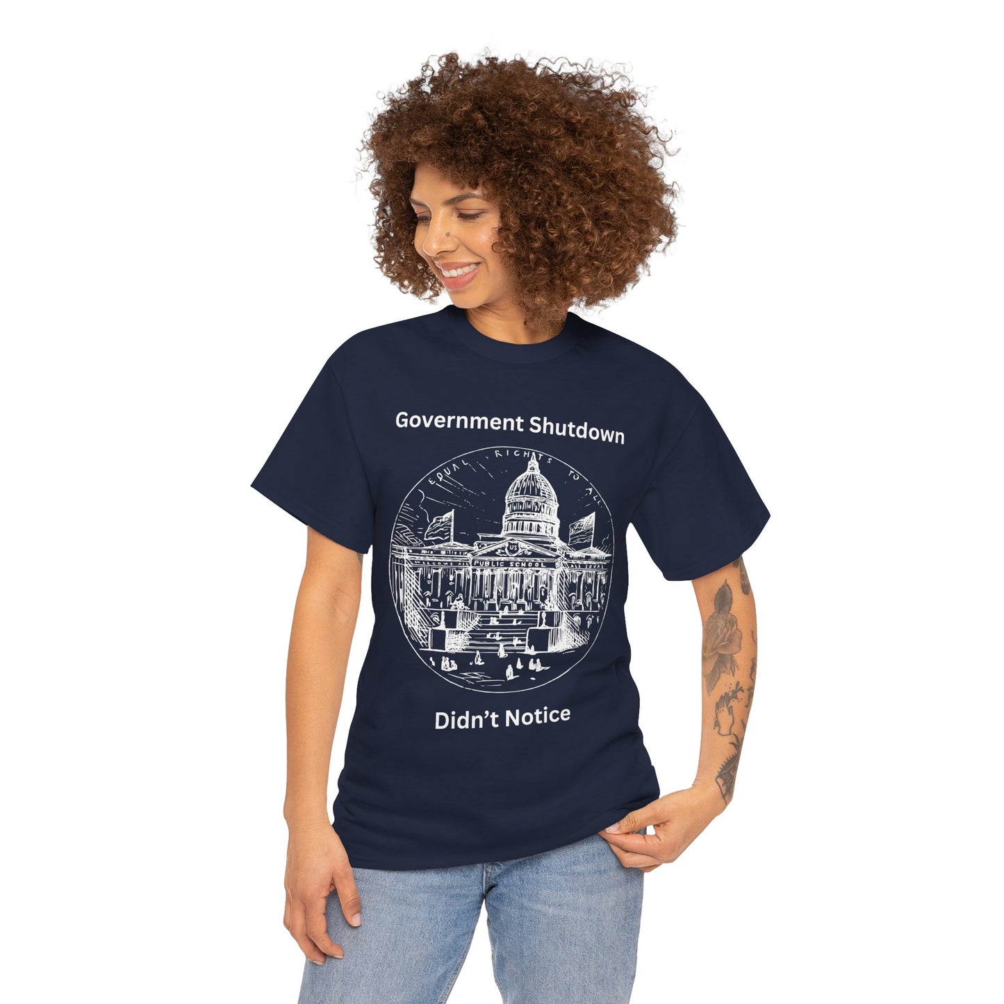 Government Shutdown Didn't Notice T-Shirt — Capitol Graphic Political Humor Tee