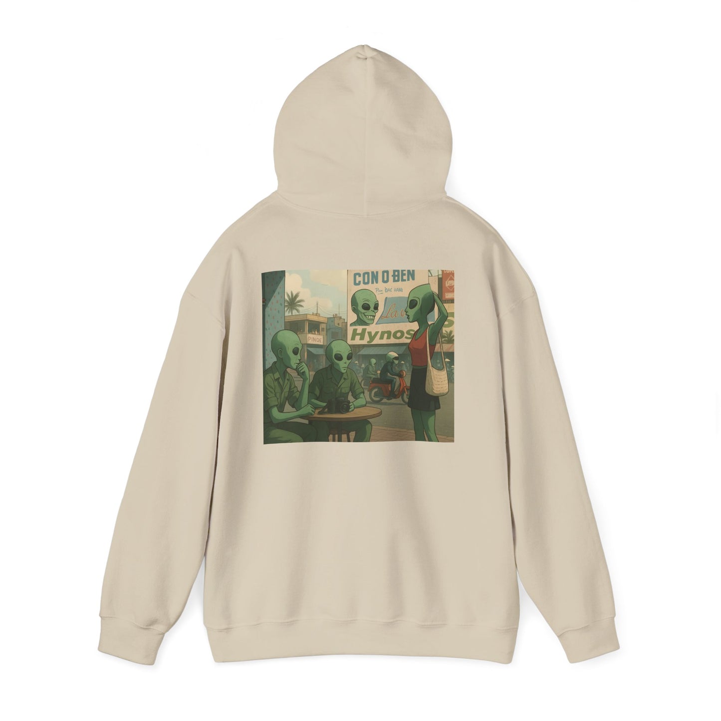 Alien Full Metal Jacket Hoodie – Retro Cartoon Extraterrestrial Scene Sweatshirt