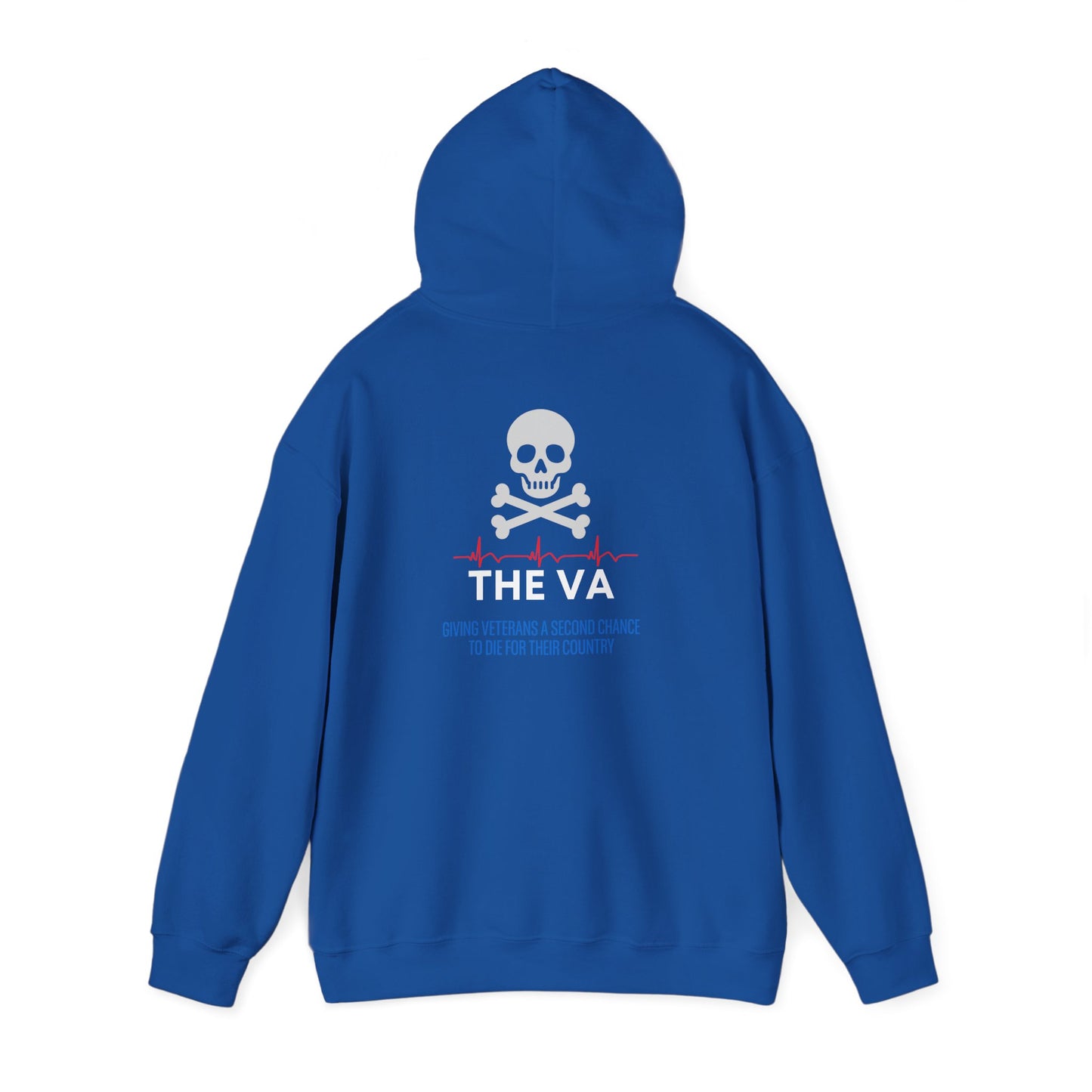 VA Hoodie - "The VA" Skull & EKG Crew Pullover for Healthcare Heroes
