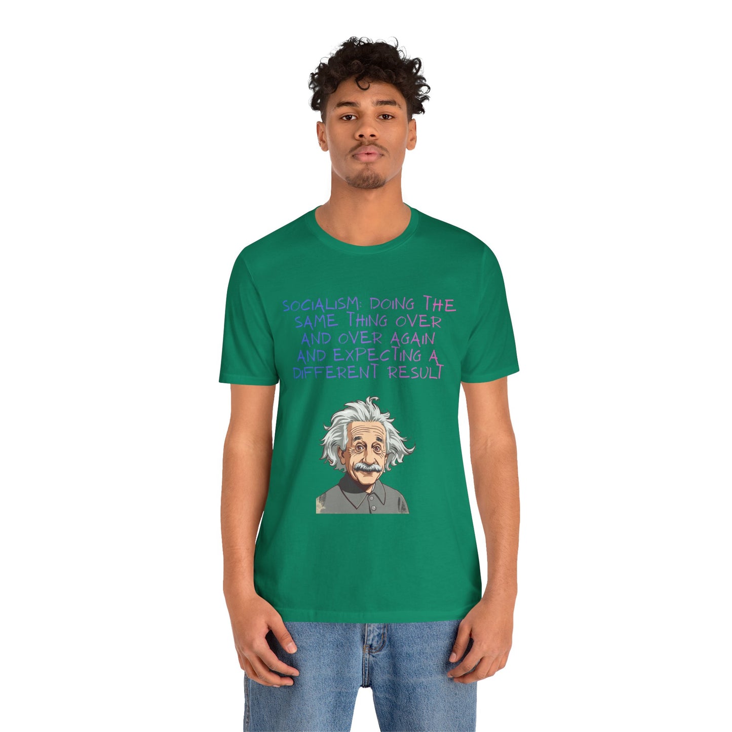 Einstein Graphic Tee — "Doing the Same Thing Over and Over" Funny Science T‑Shirt