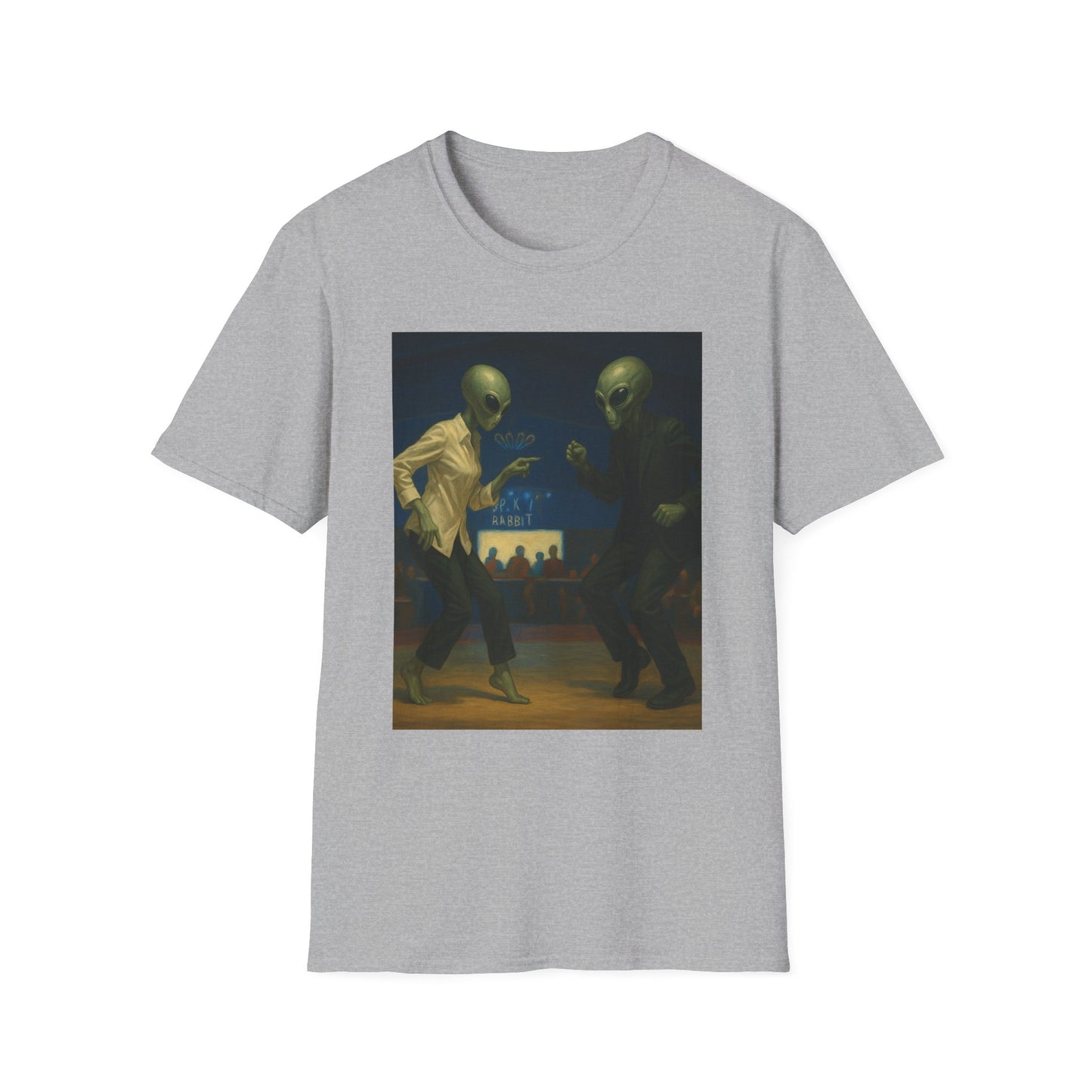 Alien Pulp Fiction T-Shirt — Retro Extraterrestrial Illustration Tee