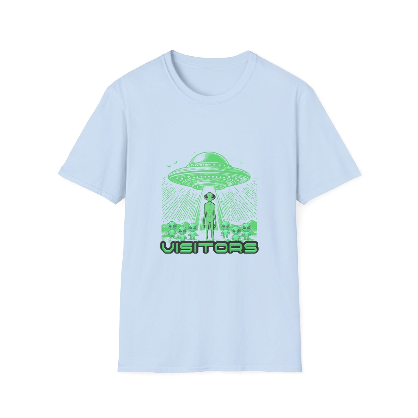 Alien Visitors T-Shirt — Retro UFO Graphic Tee