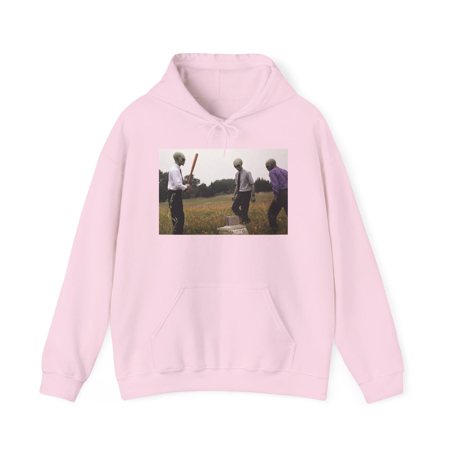 Hoodie — Vintage Field Photo Crew Baseball Bat Retro Graphic Hoodie