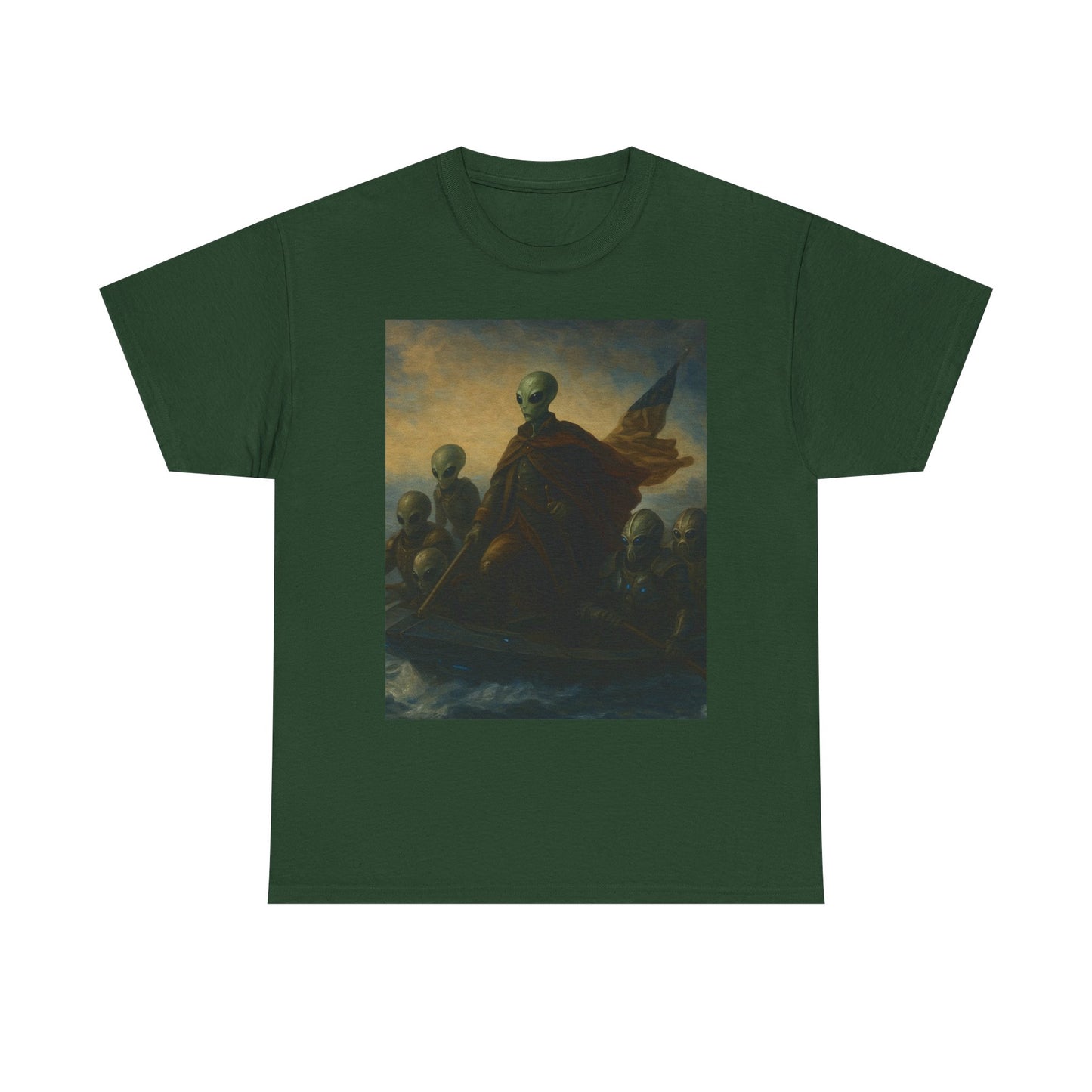 Vintage Washington Crossing Tee — Revolutionary War Painting Graphic T‑Shirt