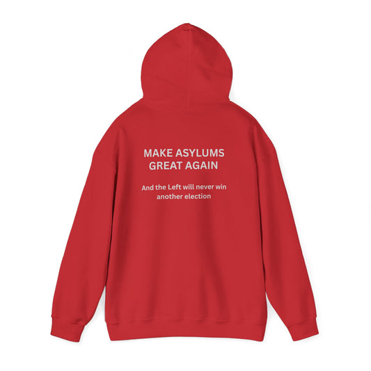 Hoodie — "Make Asylums Great Again" Political Statement Pullover