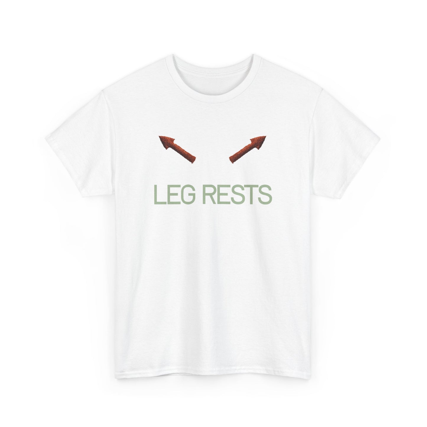 Leg Rests T‑Shirt — Funny Directional Arrow Tee