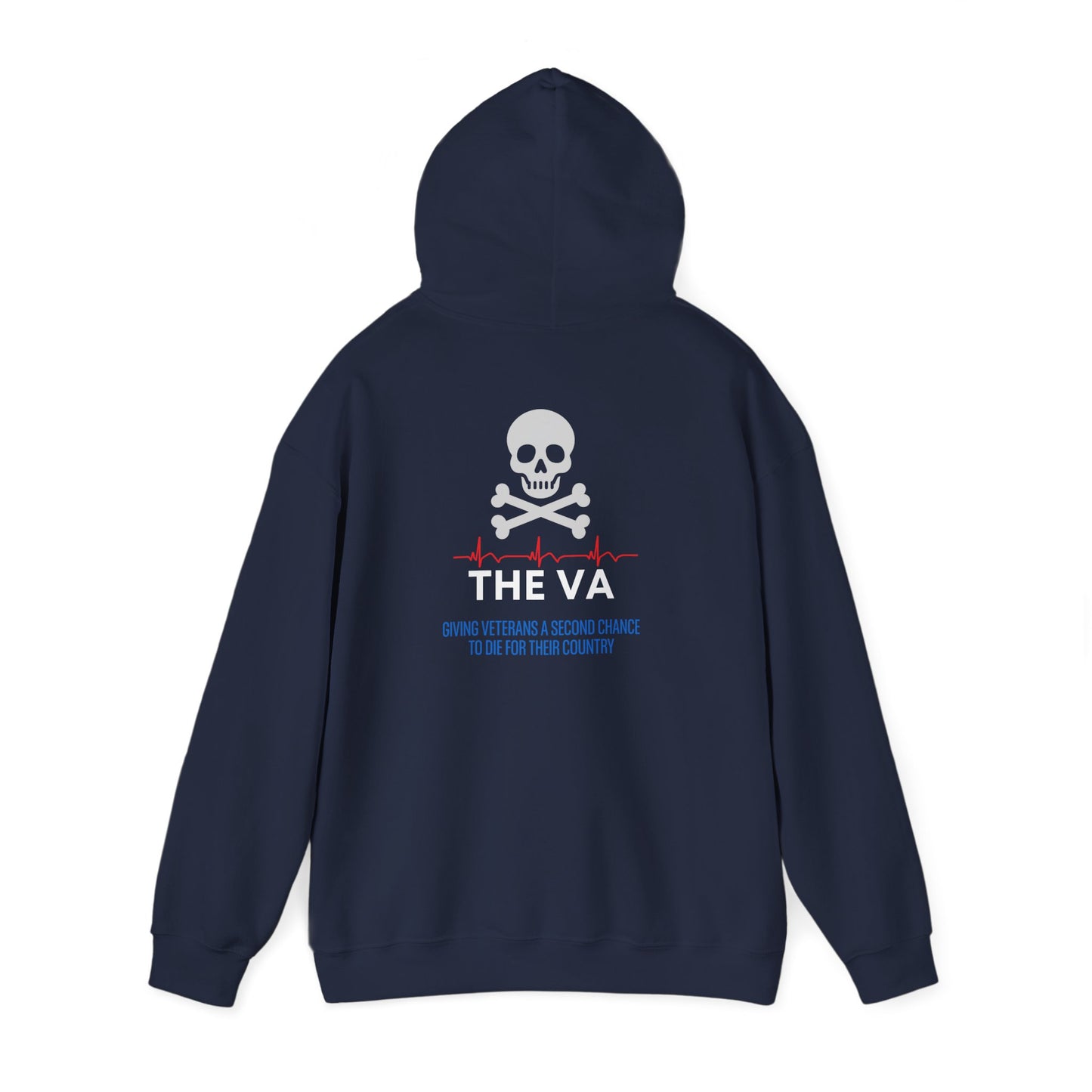 VA Hoodie - "The VA" Skull & EKG Crew Pullover for Healthcare Heroes