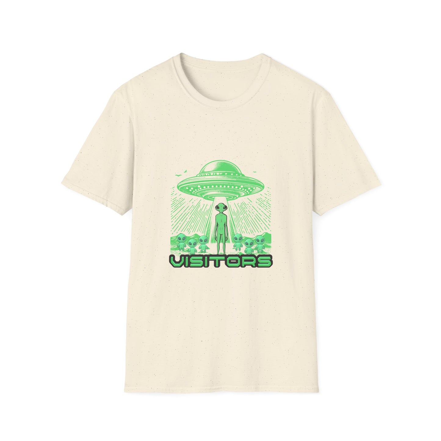 Alien Visitors T-Shirt — Retro UFO Graphic Tee
