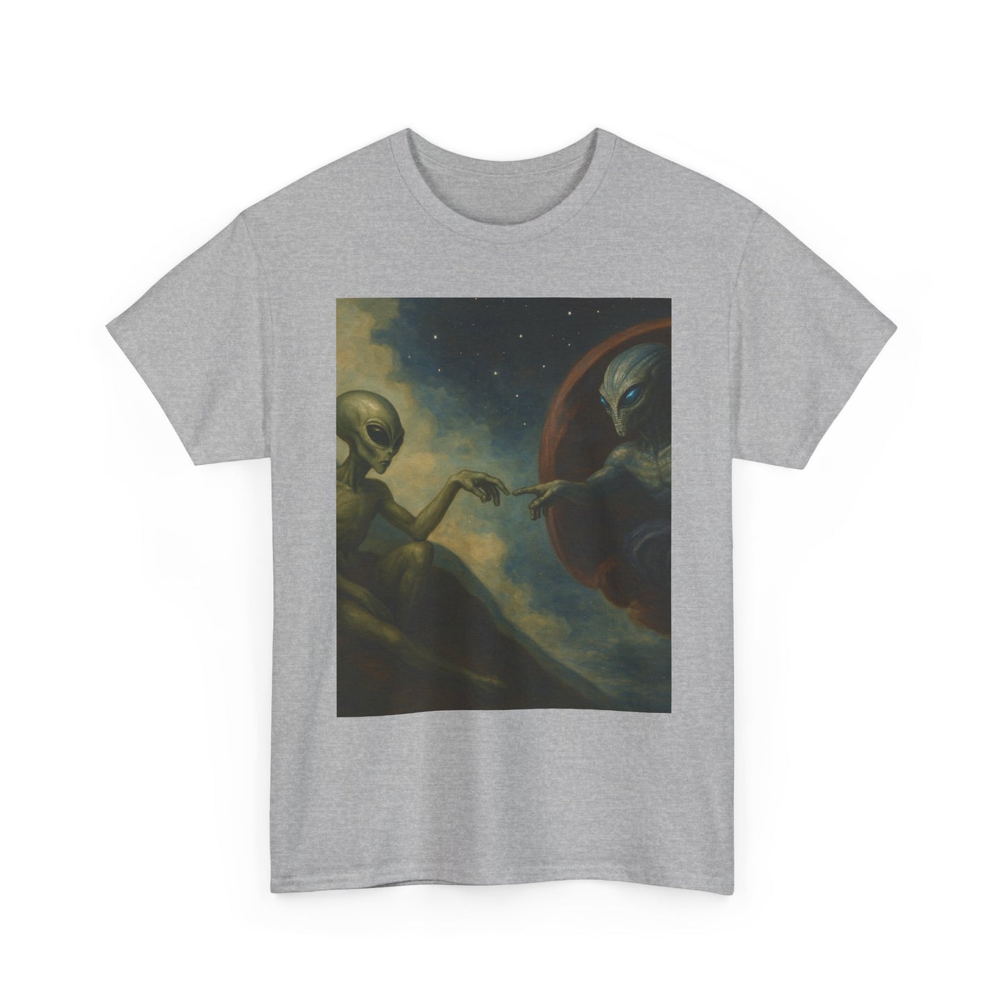 Alien Creation T-Shirt — Retro Cosmic Art Tee