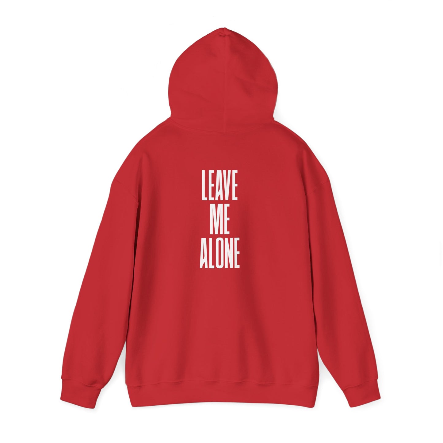 Hoodie - 'Leave Me Alone' Minimalist Black Graphic Hoodie