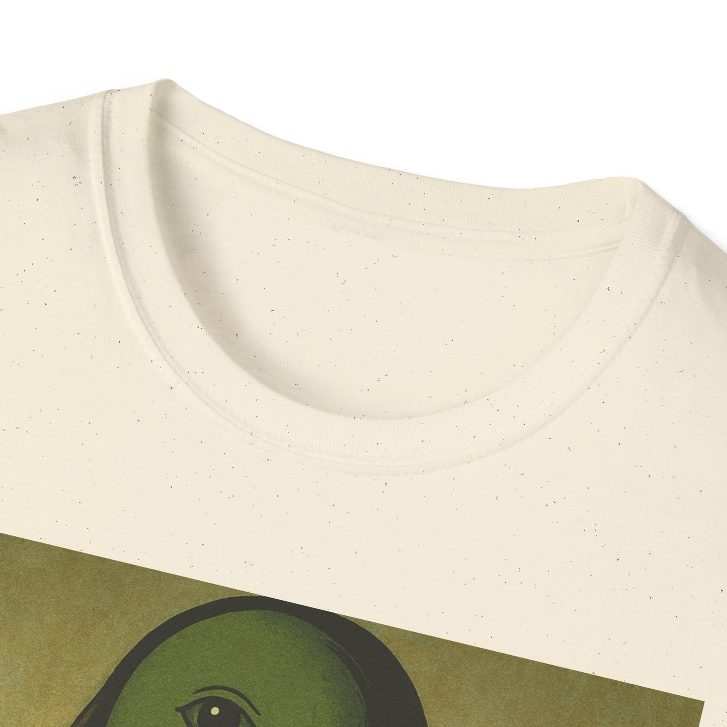 Alien Mona Lisa T-Shirt — Retro Green UFO Art Tee