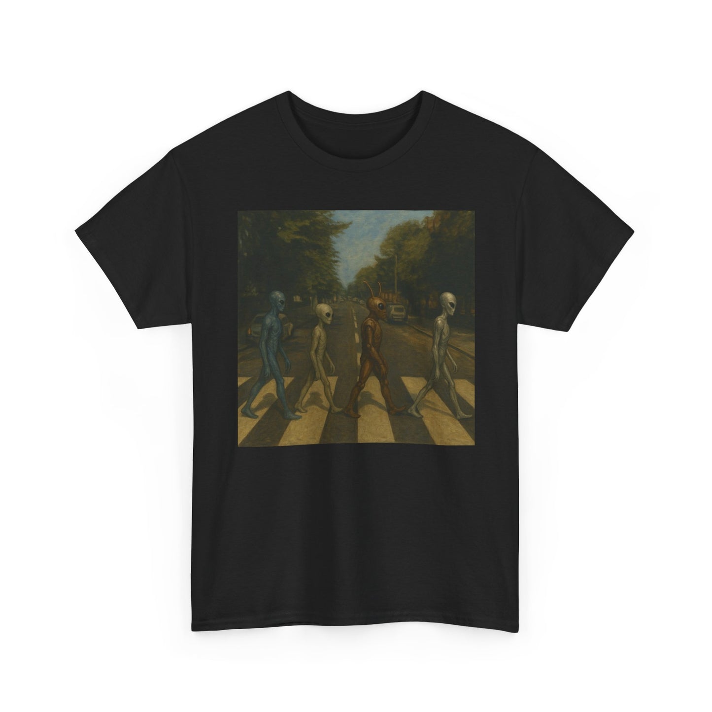 T-Shirt — Retro Abbey Road Skull Crossing Graphic Tee