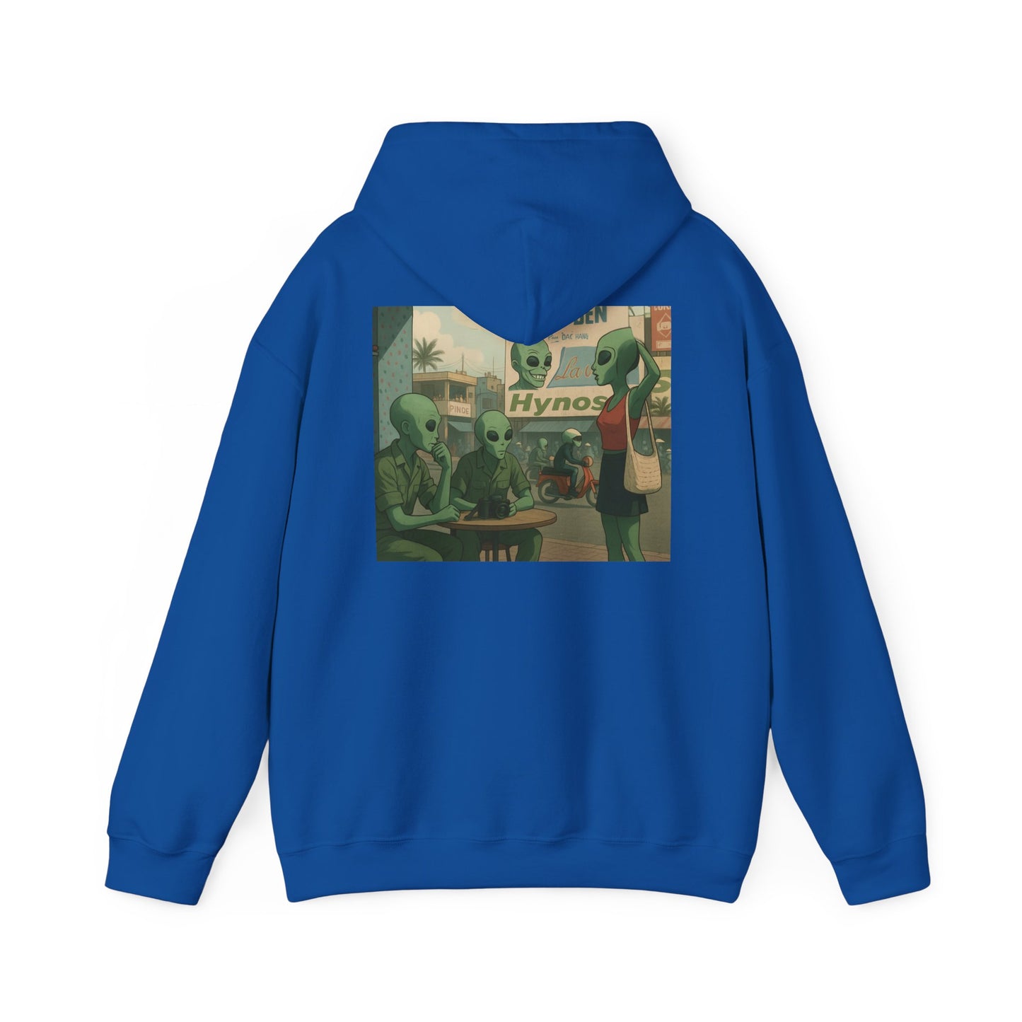 Alien Full Metal Jacket Hoodie – Retro Cartoon Extraterrestrial Scene Sweatshirt