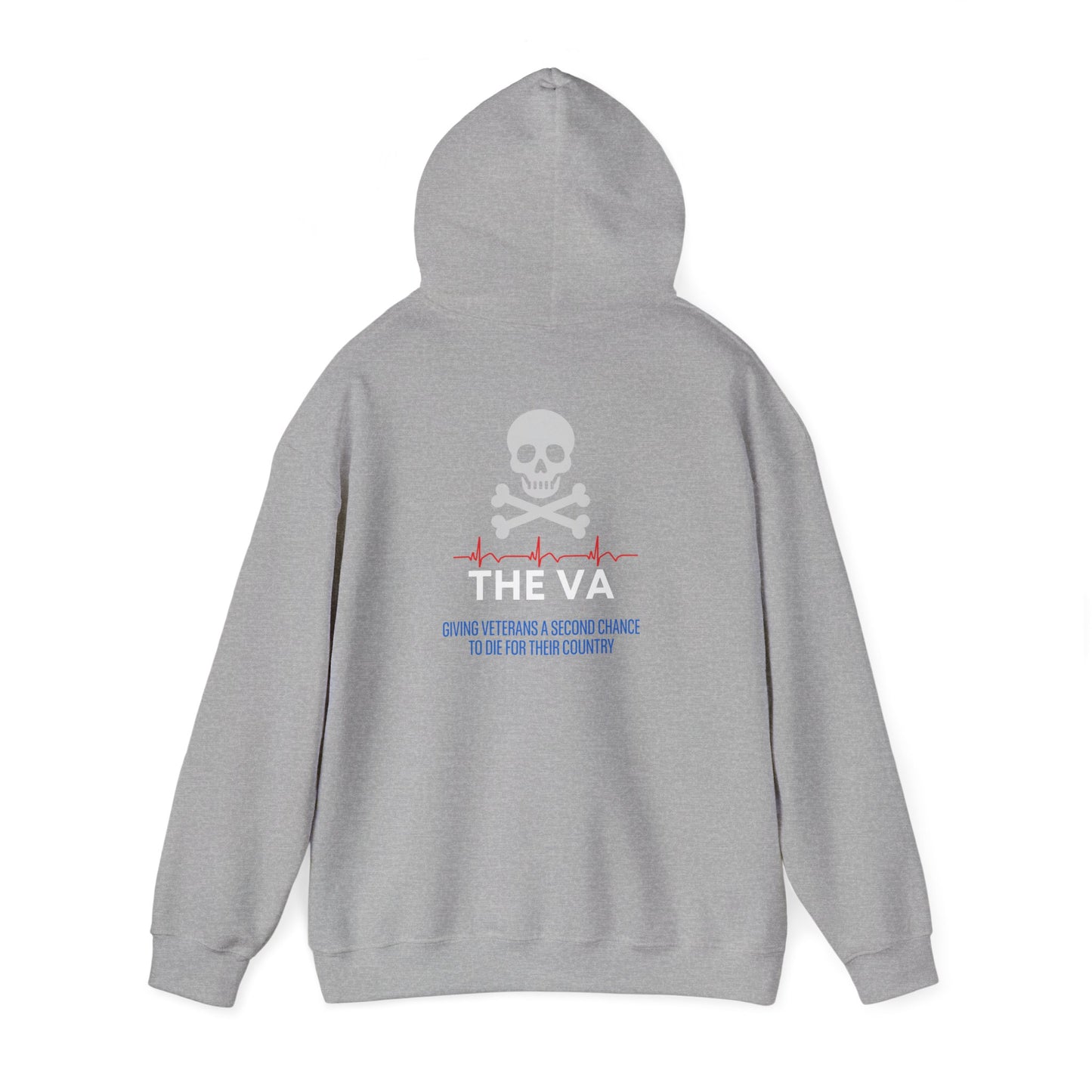 VA Hoodie - "The VA" Skull & EKG Crew Pullover for Healthcare Heroes