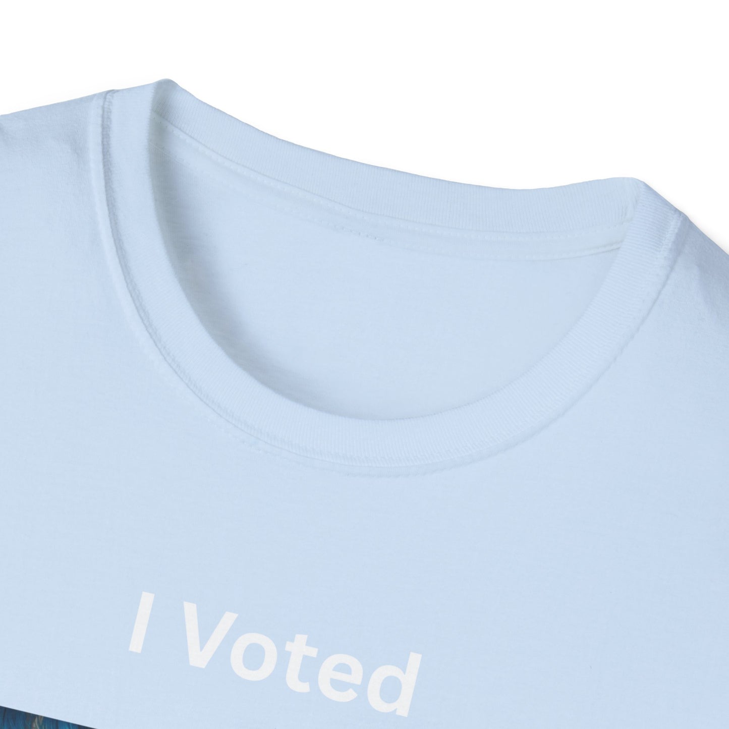 I Voted For This Graphic T-Shirt — Blue Hair Portrait Collage Tee