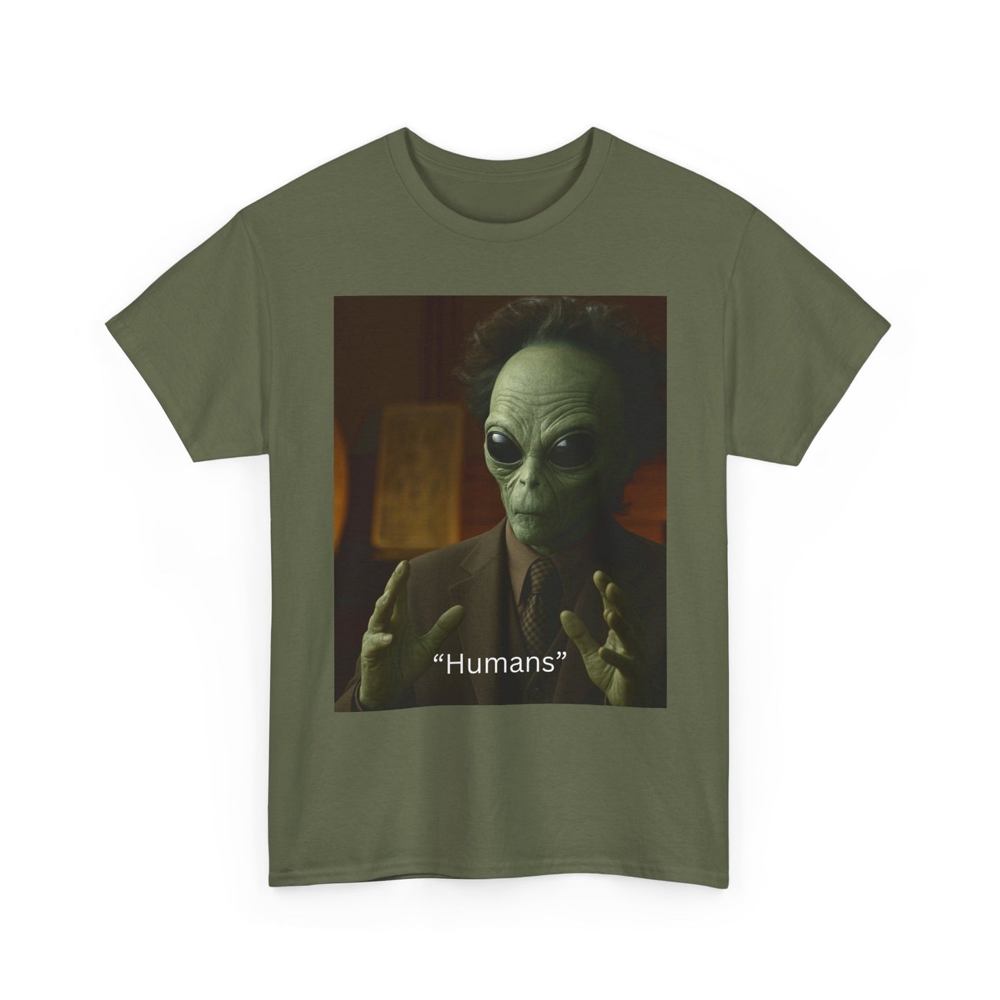 Alien Meme T-Shirt — 'Humans' Retro Funny Graphic Tee