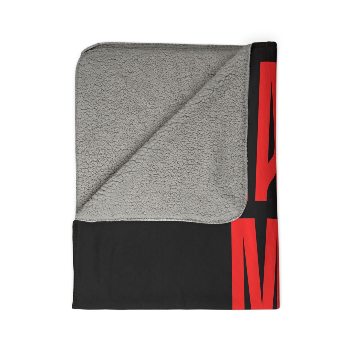 Fleece Sherpa Blanket — "Leave Me Alone" Red Text Cozy Throw