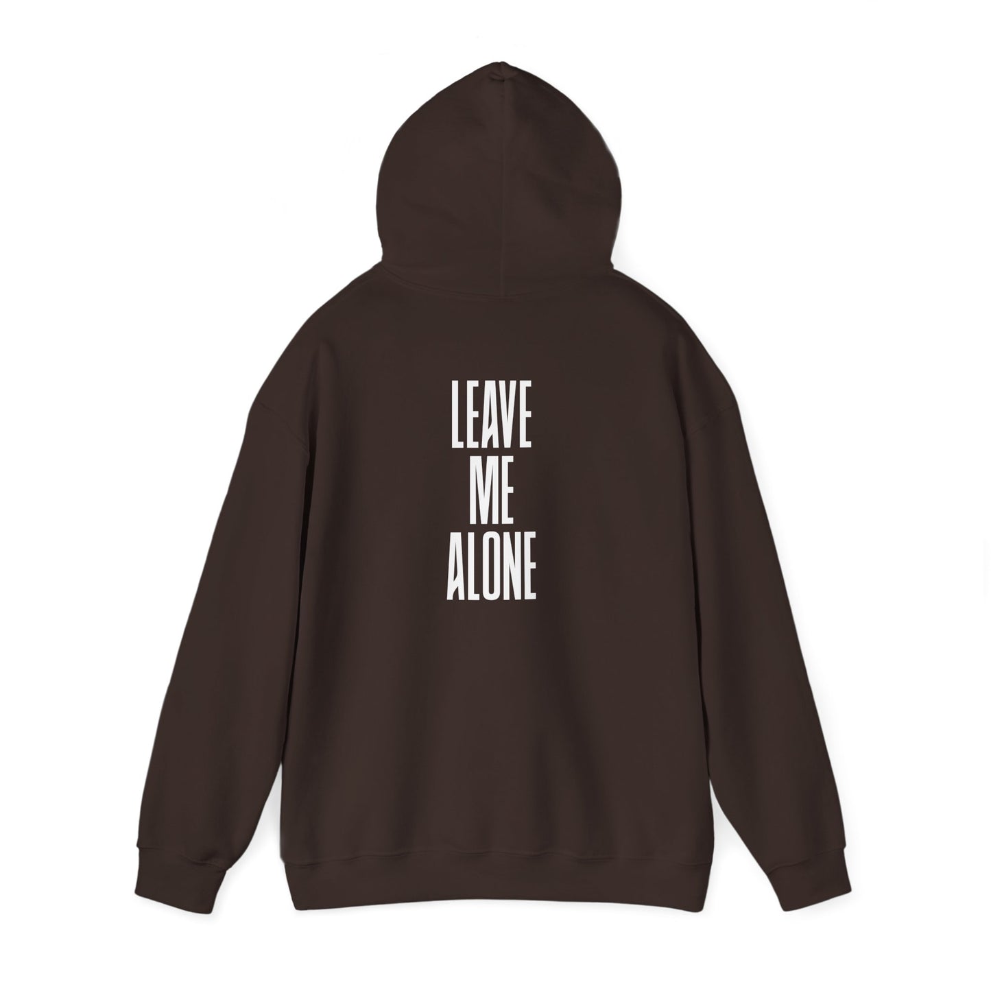 Hoodie - 'Leave Me Alone' Minimalist Black Graphic Hoodie