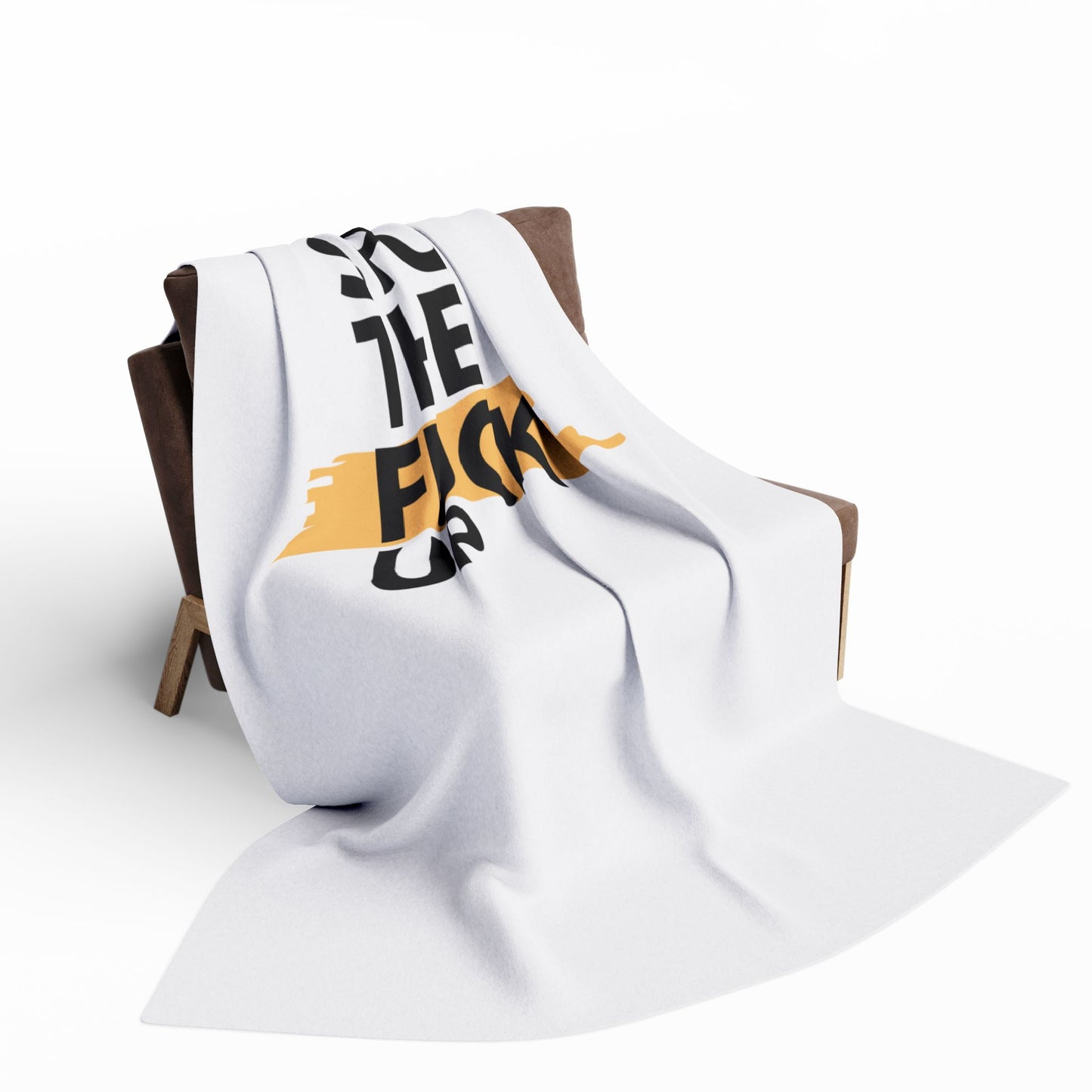 Arctic Fleece Blanket — 'Shut The F*** Up' Bold Text Throw