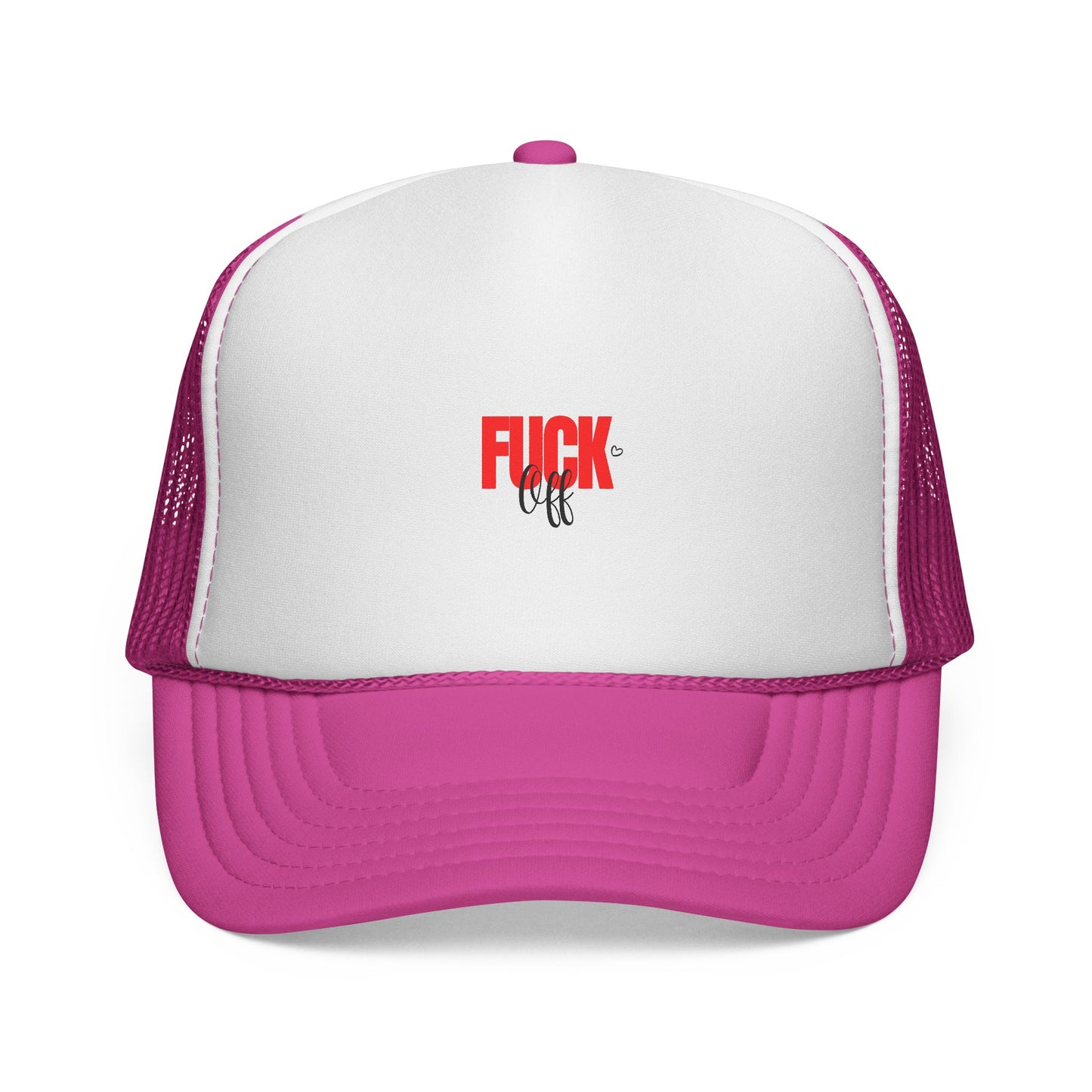 Trucker Cap — Distressed Red 'F***' Logo Mesh Hat